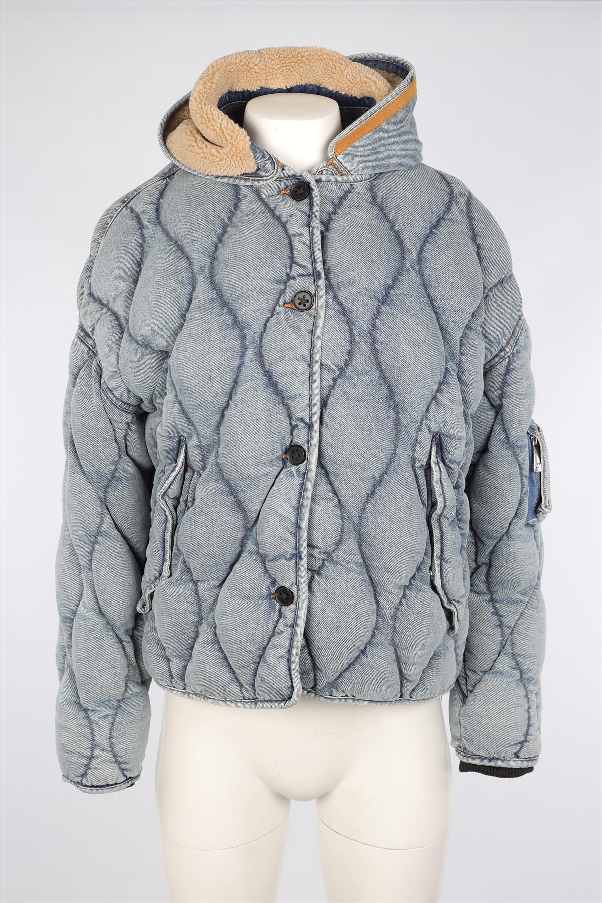 PERFECT MOMENT BLUE PADDED DENIM JACKET ONE SIZE - Image 2
