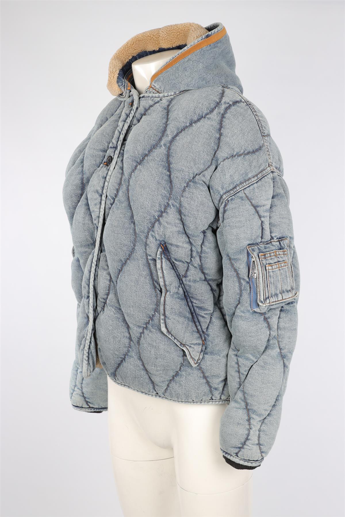 PERFECT MOMENT BLUE PADDED DENIM JACKET ONE SIZE - Image 3