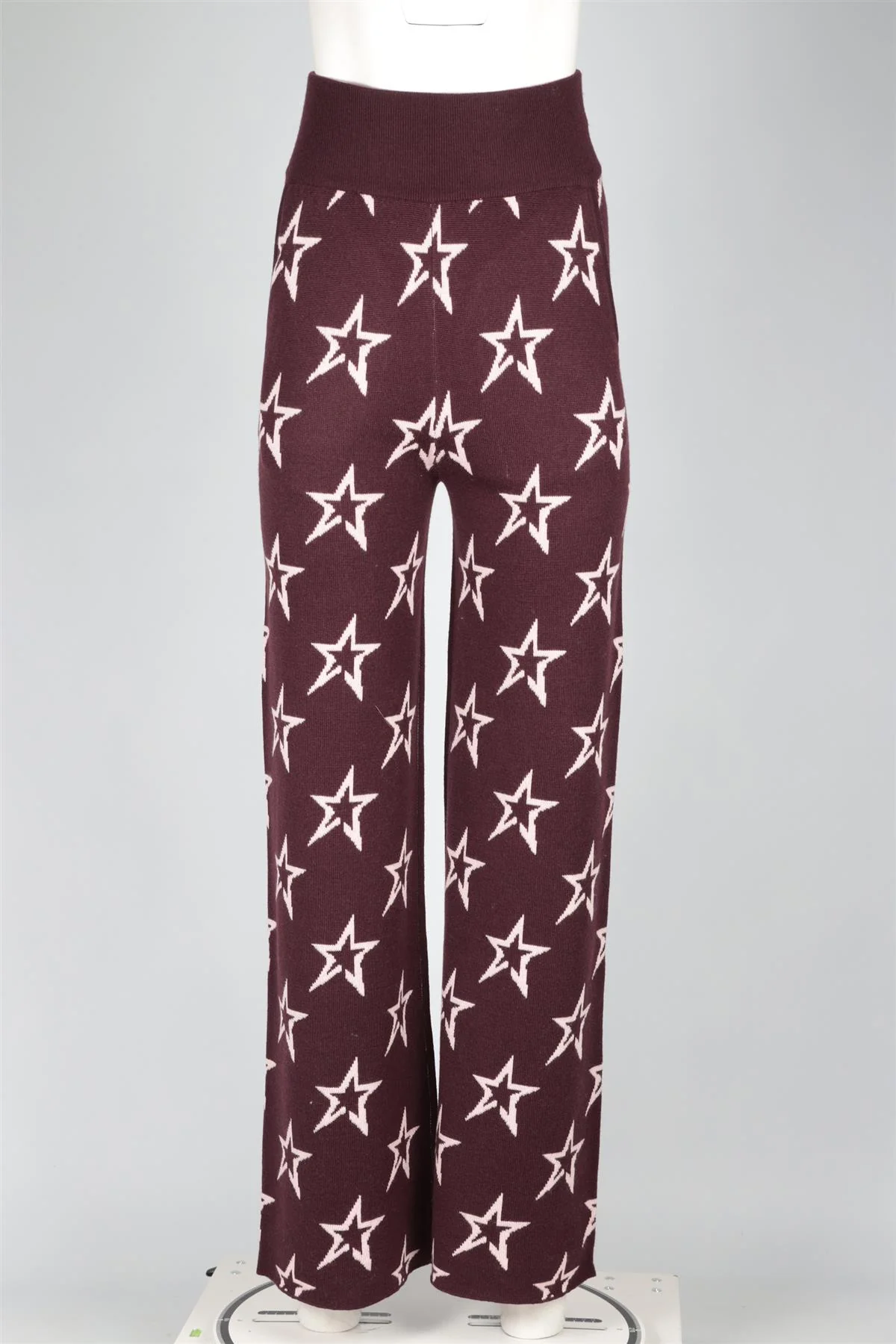 PERFECT MOMENT BURGUNDY WOOL WIDE LEG PANTS MEDIUM - Image 2