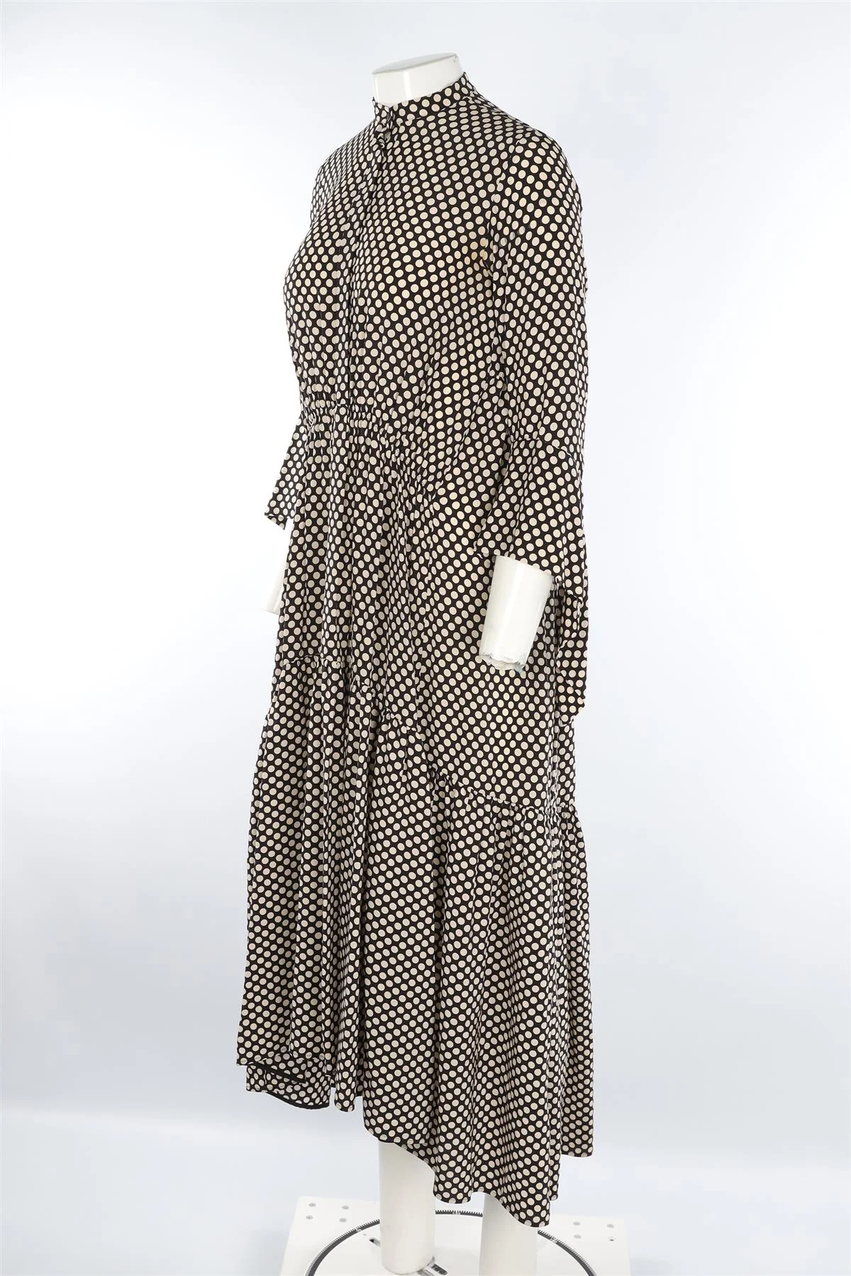 PETAR PETROV BLACK SILK MAXI DRESS FR 36 UK 8 - Image 3