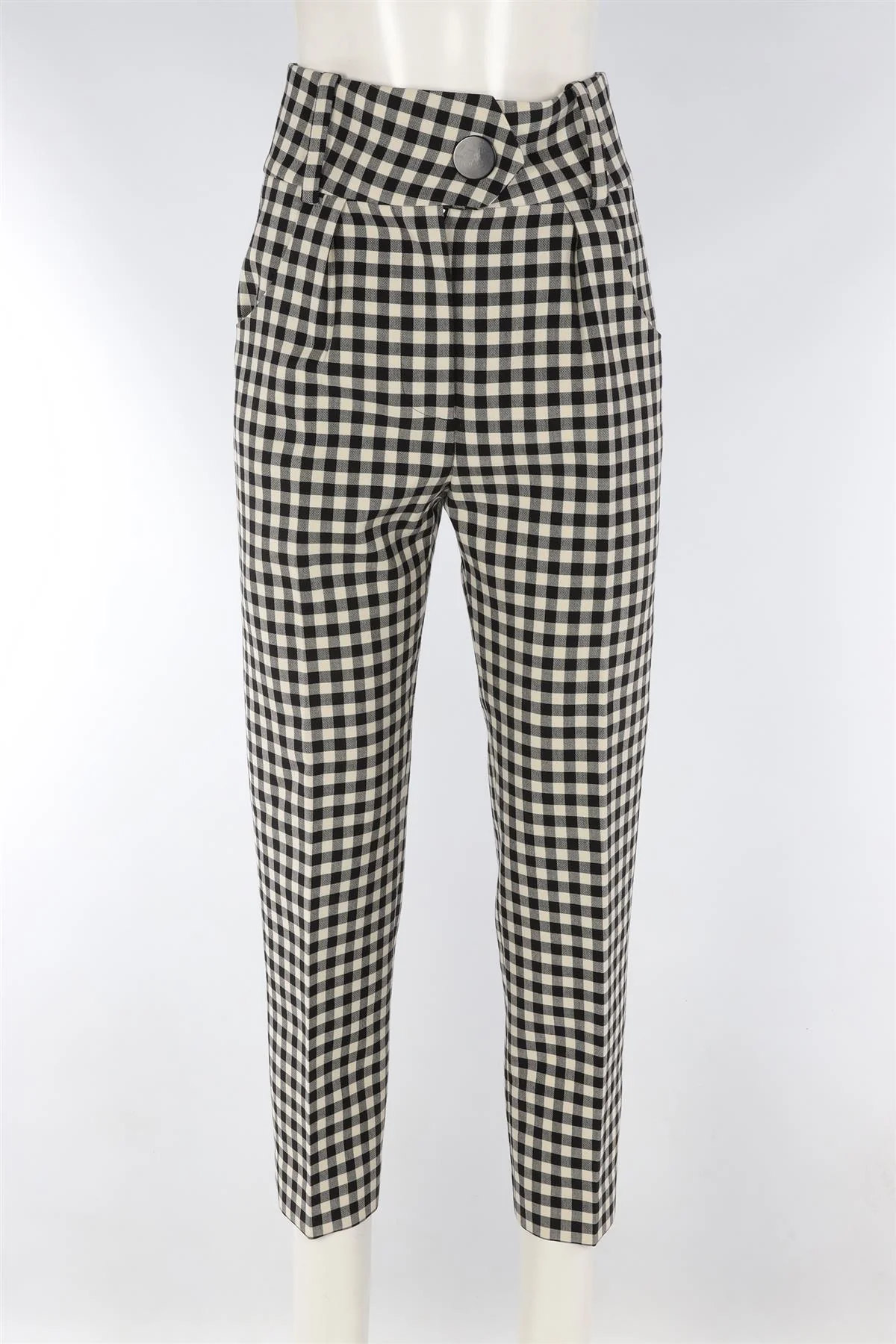 PETAR PETROV BLACK WOOL STRAIGHT LEG PANTS FR 36 UK 8 - Image 2
