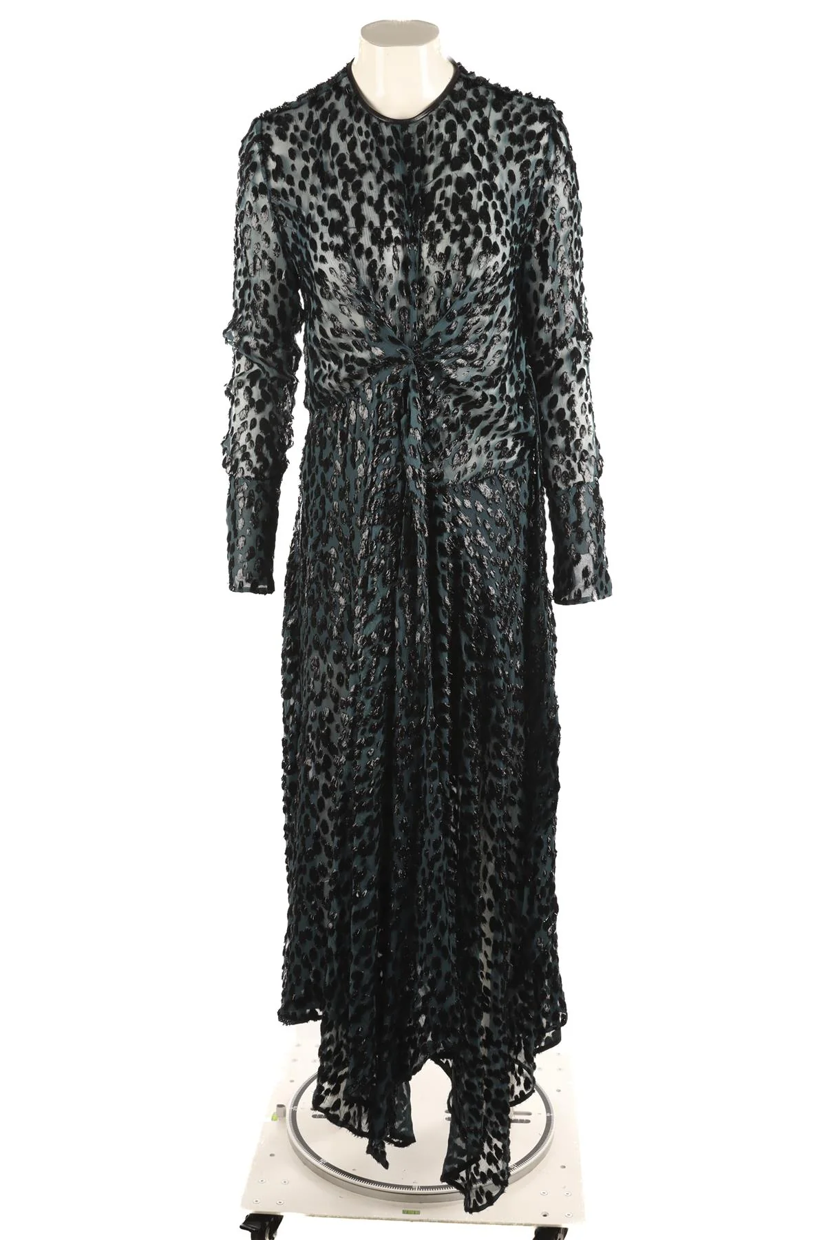 PETAR PETROV BLUE DEVORE MAXI DRESS FR 36 UK 8 - Image 2
