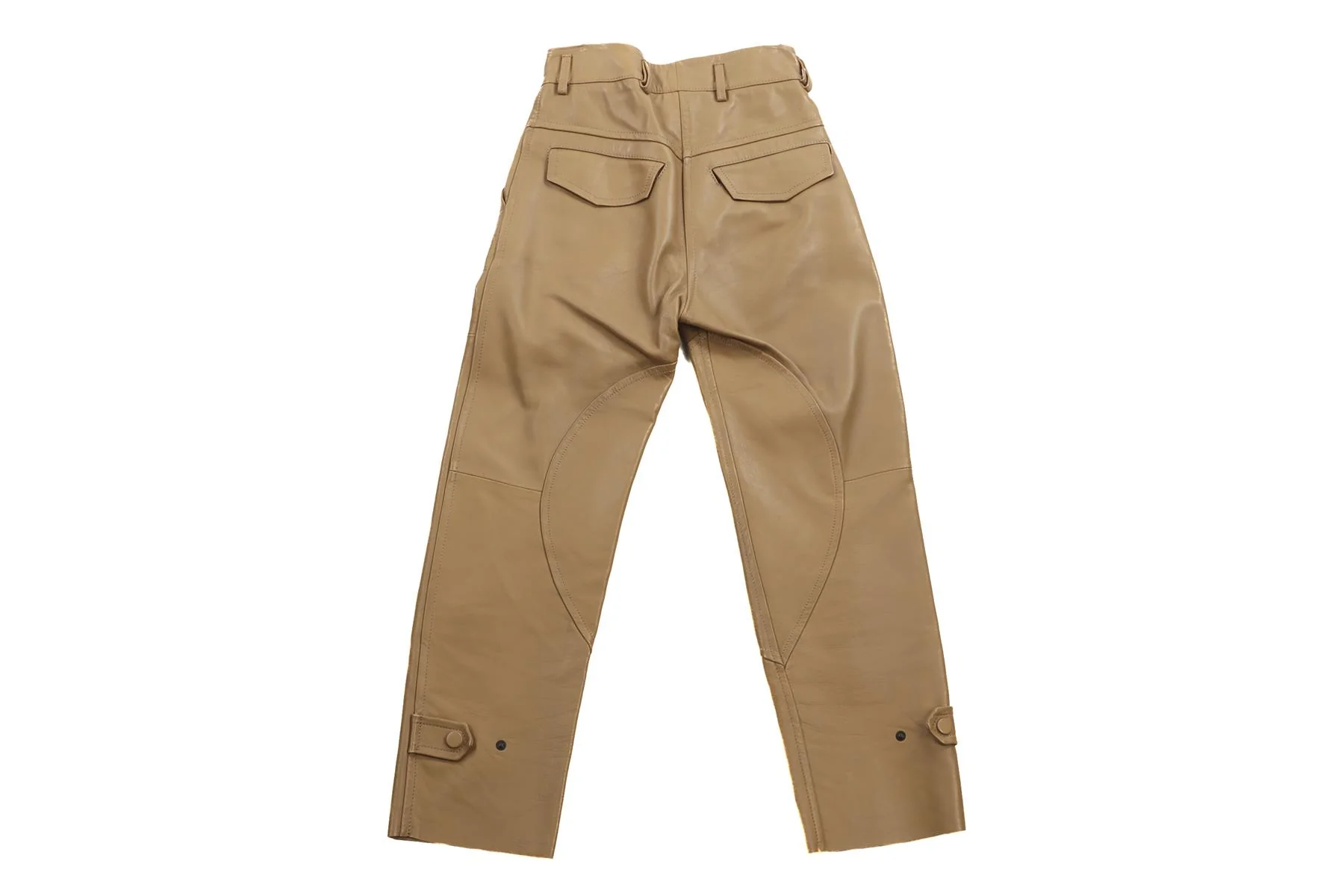 PETAR PETROV BROWN LEATHER STRAIGHT LEG PANTS FR 34 UK 6 - Image 4