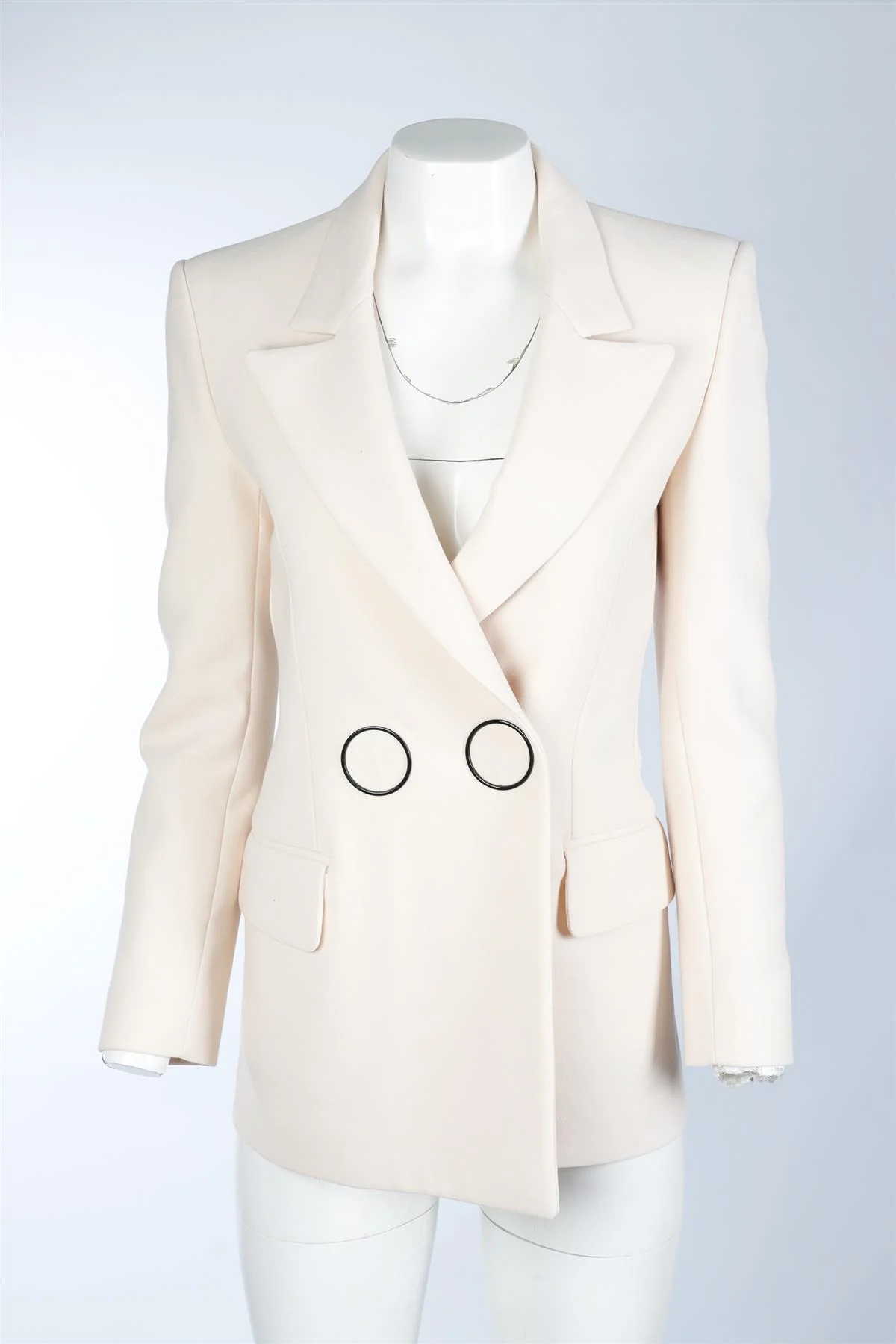 PETAR PETROV CREAM WOOL BLAZER FR 34 UK 6 - Image 2
