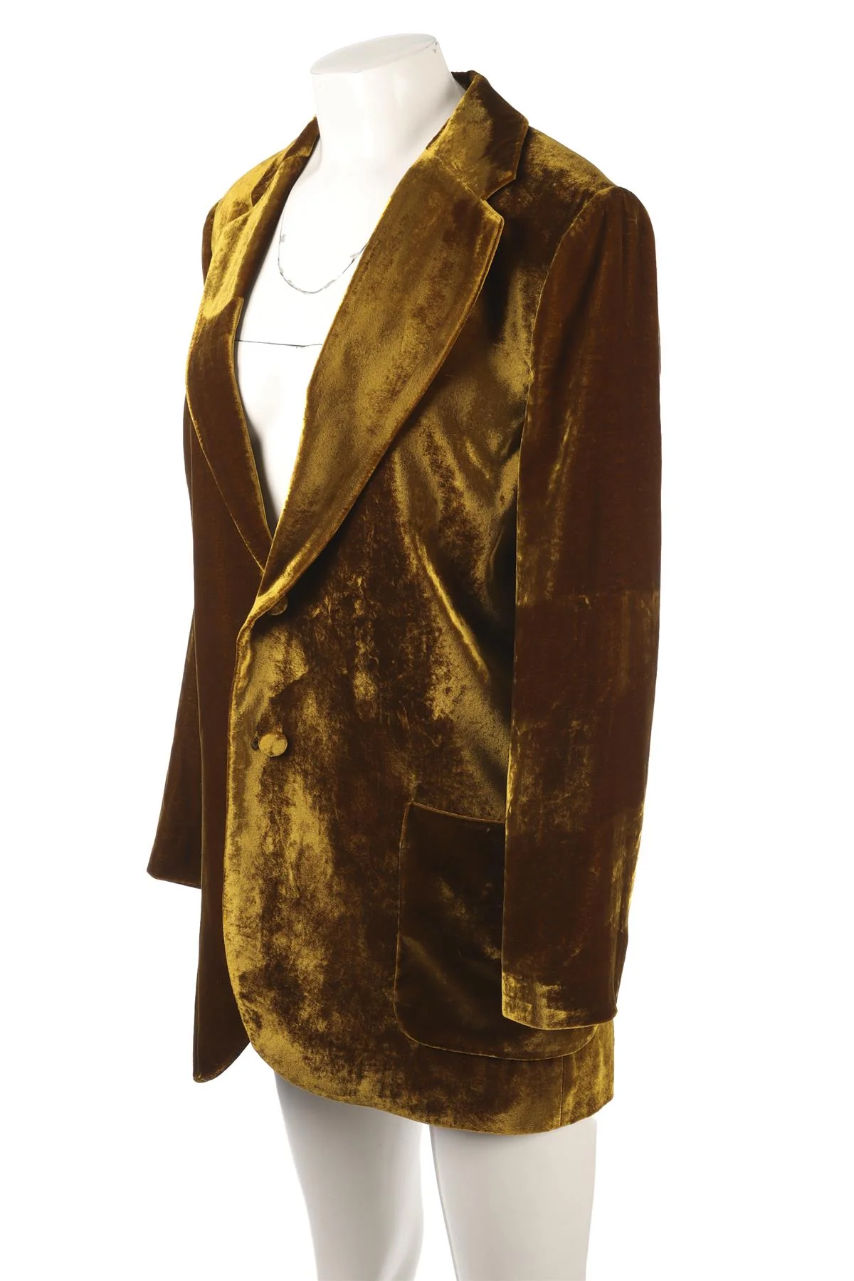 PETAR PETROV GOLD VELVET BLAZER FR 40 UK 12 - Image 3
