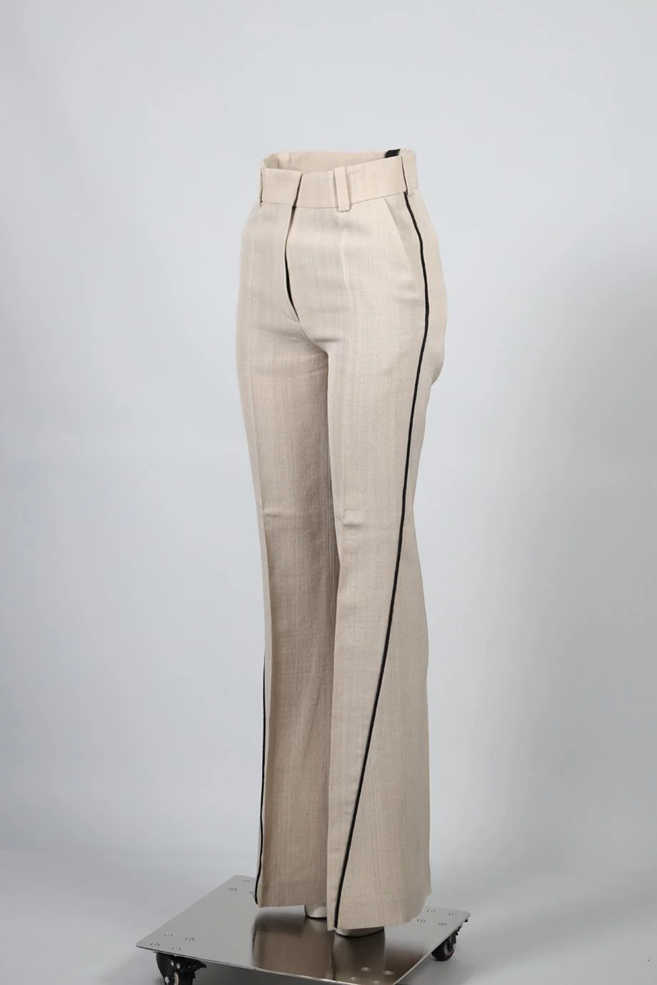 PETAR PETROV LINEN BLEND FLARED PANTS FR 36 UK 8 - Image 3