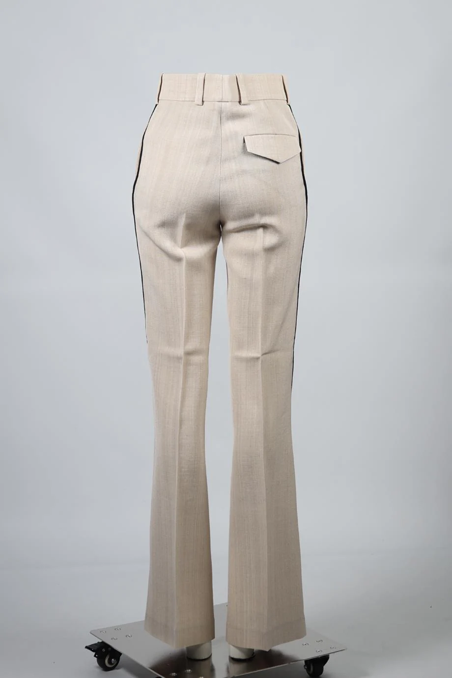 PETAR PETROV LINEN BLEND FLARED PANTS FR 36 UK 8 - Image 4