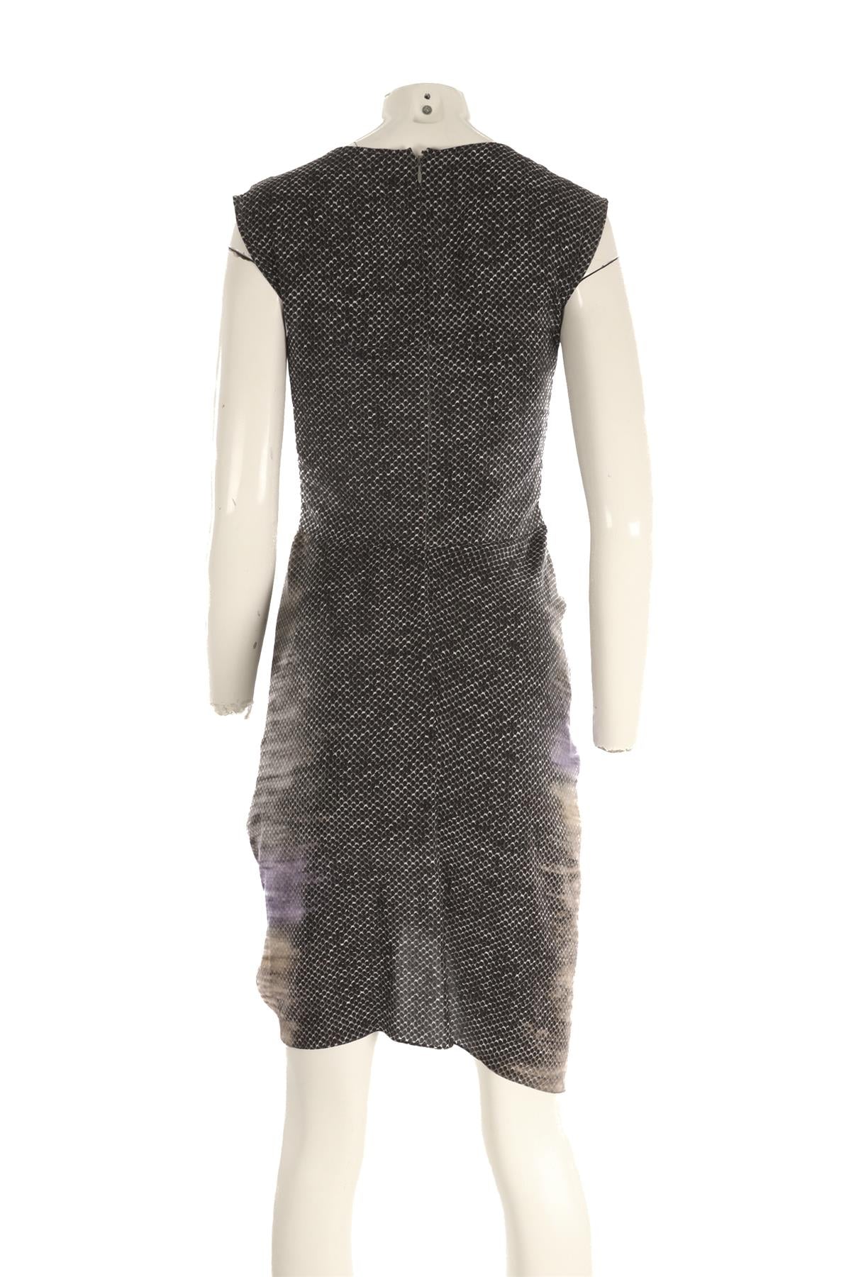 PETER PILOTTO GREY SILK MINI DRESS UK 12 - Image 4