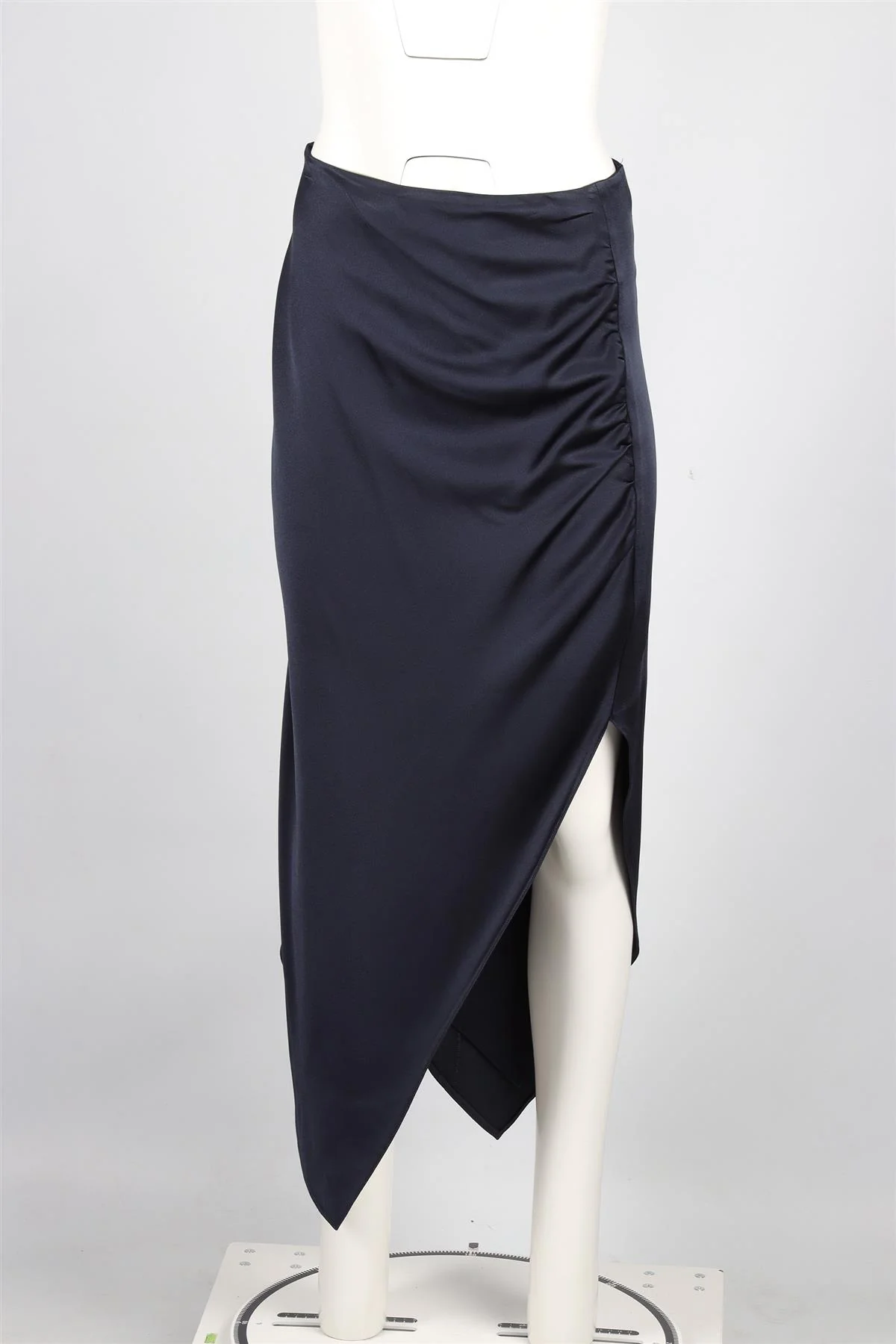 PETER PILOTTO NAVY SATIN MAXI SKIRT UK 8 - Image 2