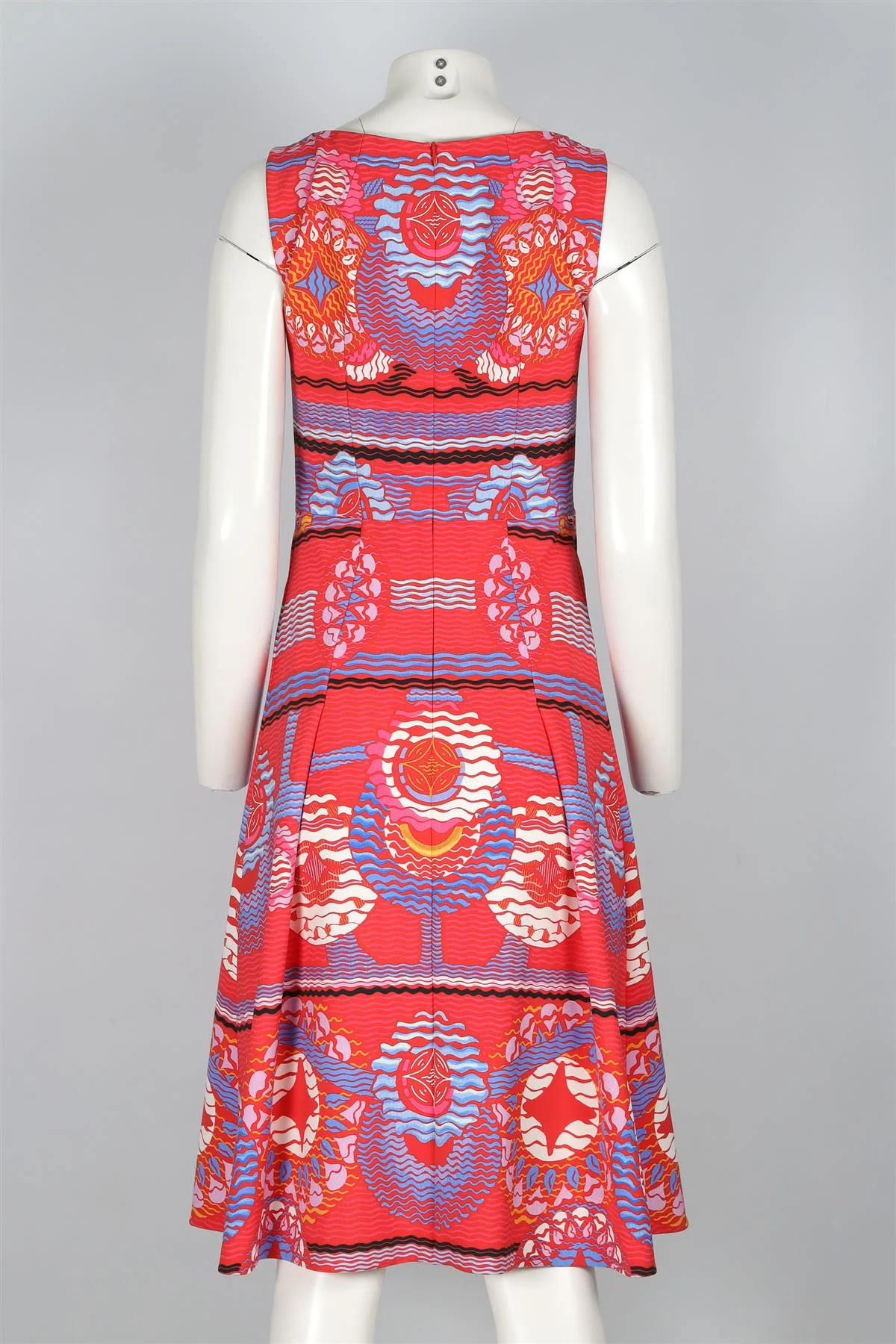 PETER PILOTTO RED CREPE MIDI DRESS UK 10 - Image 4