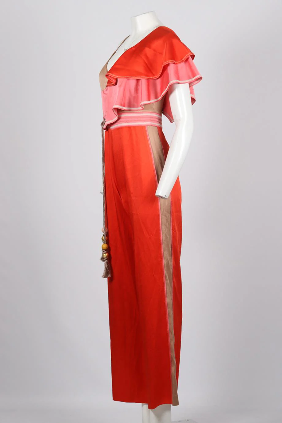 PETER PILOTTO RUFFLED SATIN JUMPSUIT UK 8 - Image 3