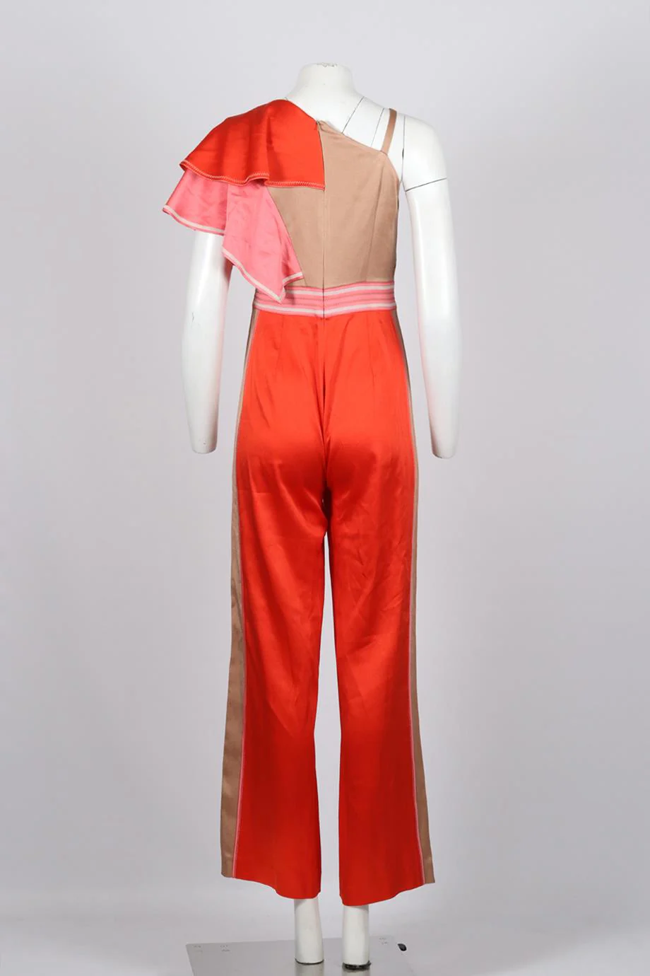 PETER PILOTTO RUFFLED SATIN JUMPSUIT UK 8 - Image 4