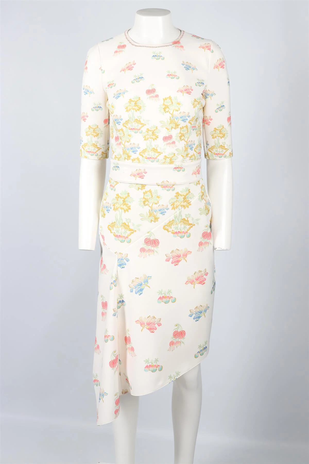 PETER PILOTTO WHITE BELTED CREPE MIDI DRESS UK 8 - Image 2