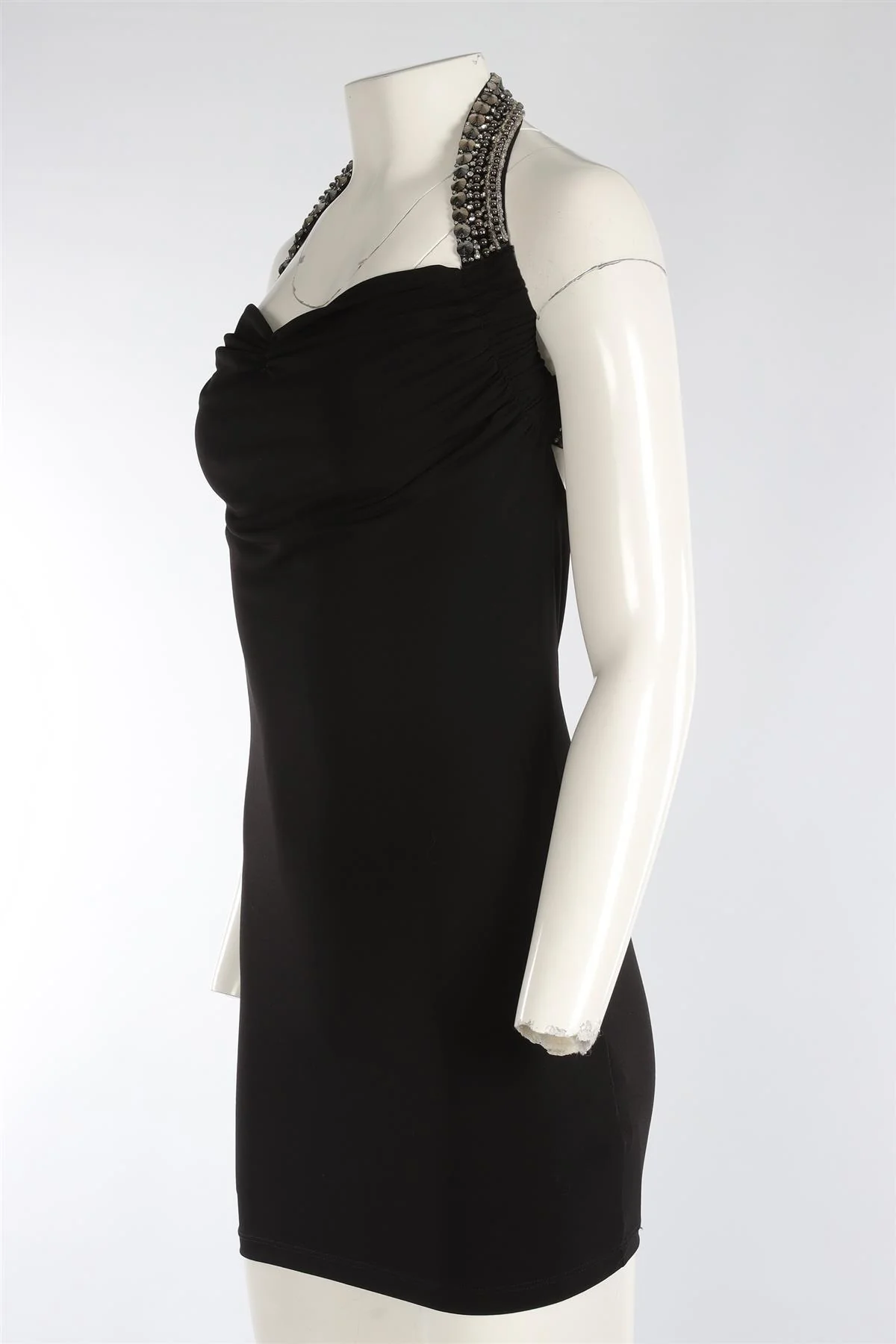 PHILIPP PLEIN BLACK JERSEY MINI DRESS SMALL - Image 3