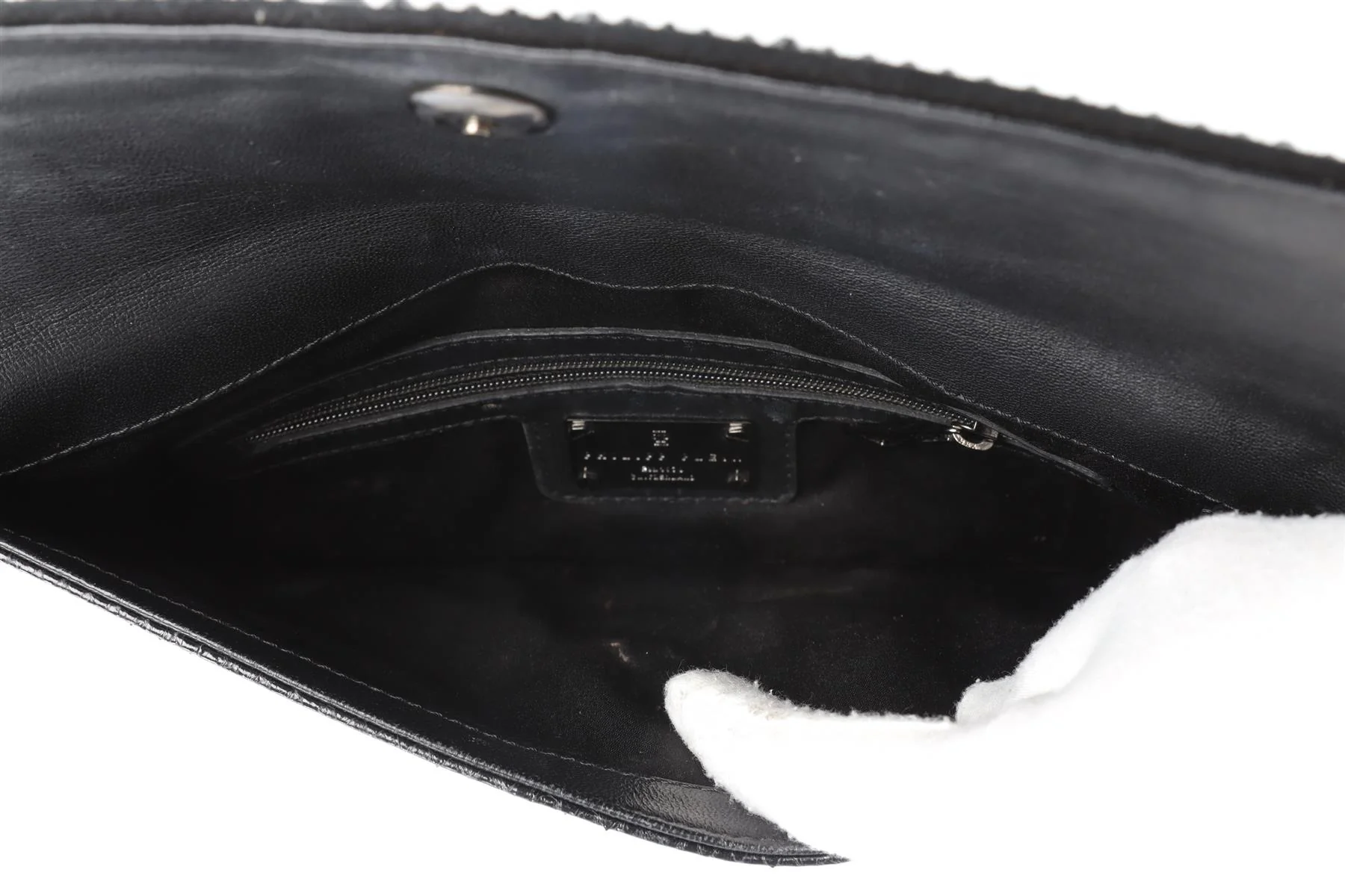 PHILIPP PLEIN BLACK LEATHER CLUTCH - Image 8
