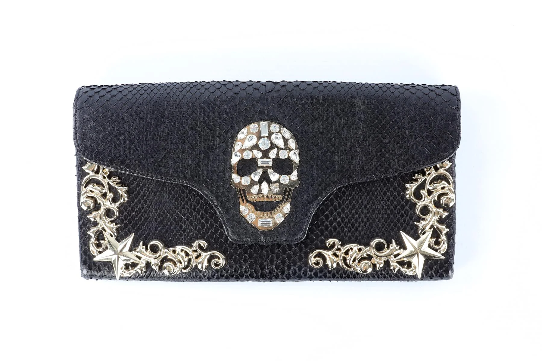 PHILIPP PLEIN BLACK PYTHON CLUTCH - Image 2