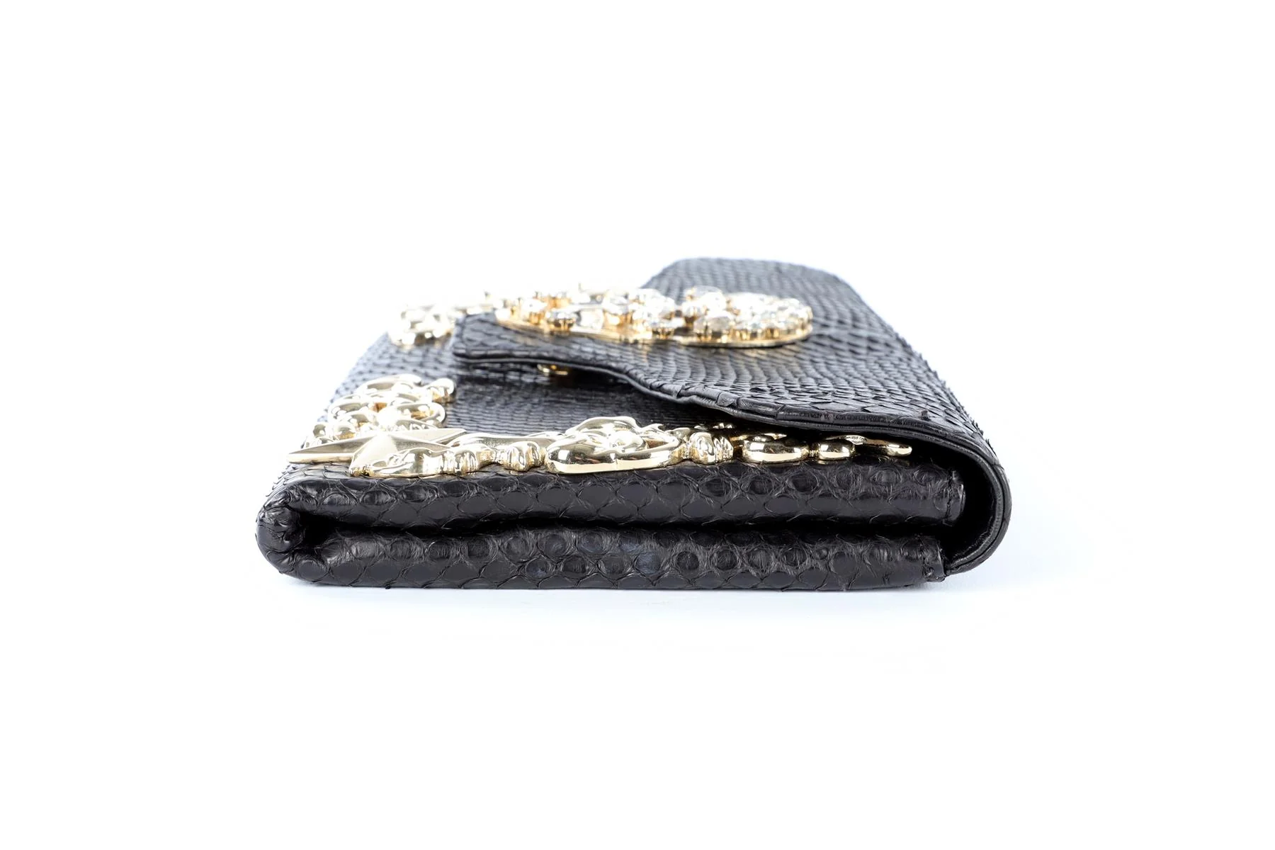 PHILIPP PLEIN BLACK PYTHON CLUTCH - Image 4