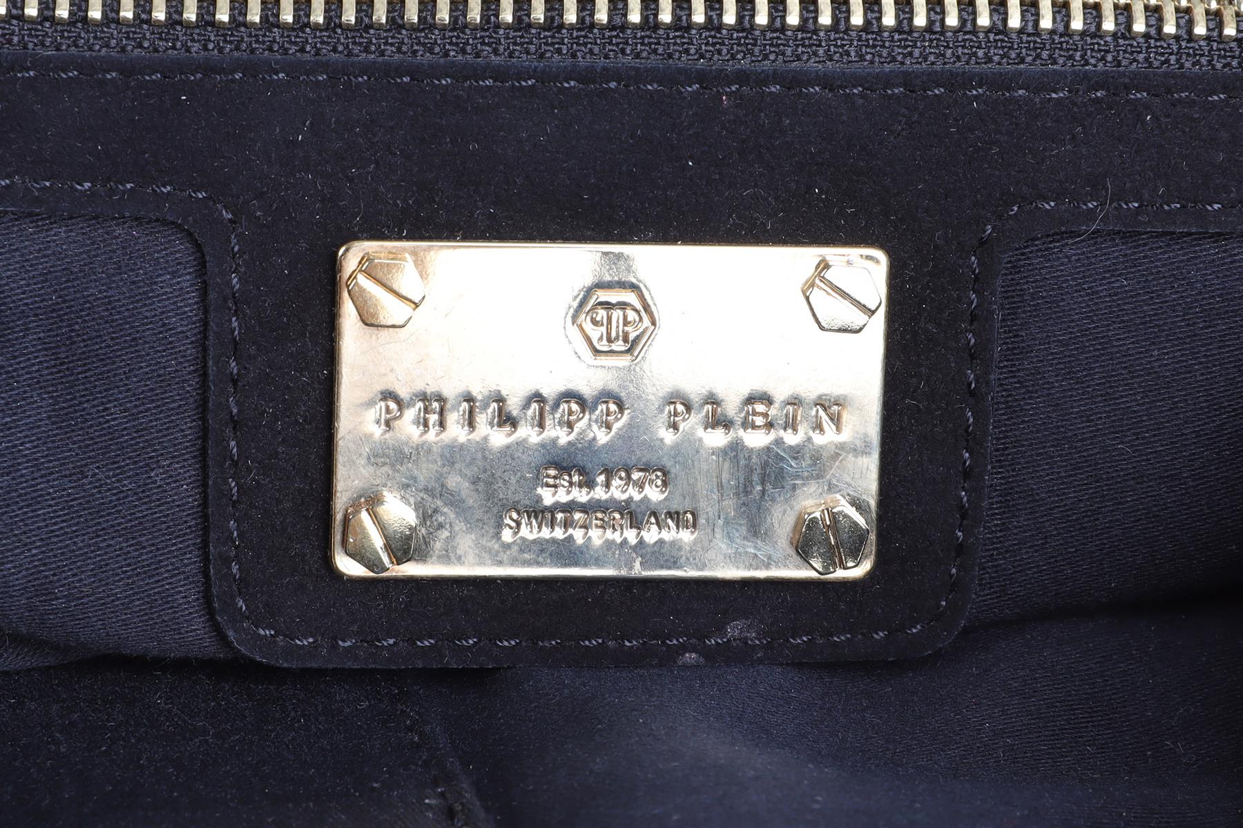 PHILIPP PLEIN BLACK SUEDE CLUTCH - Image 8