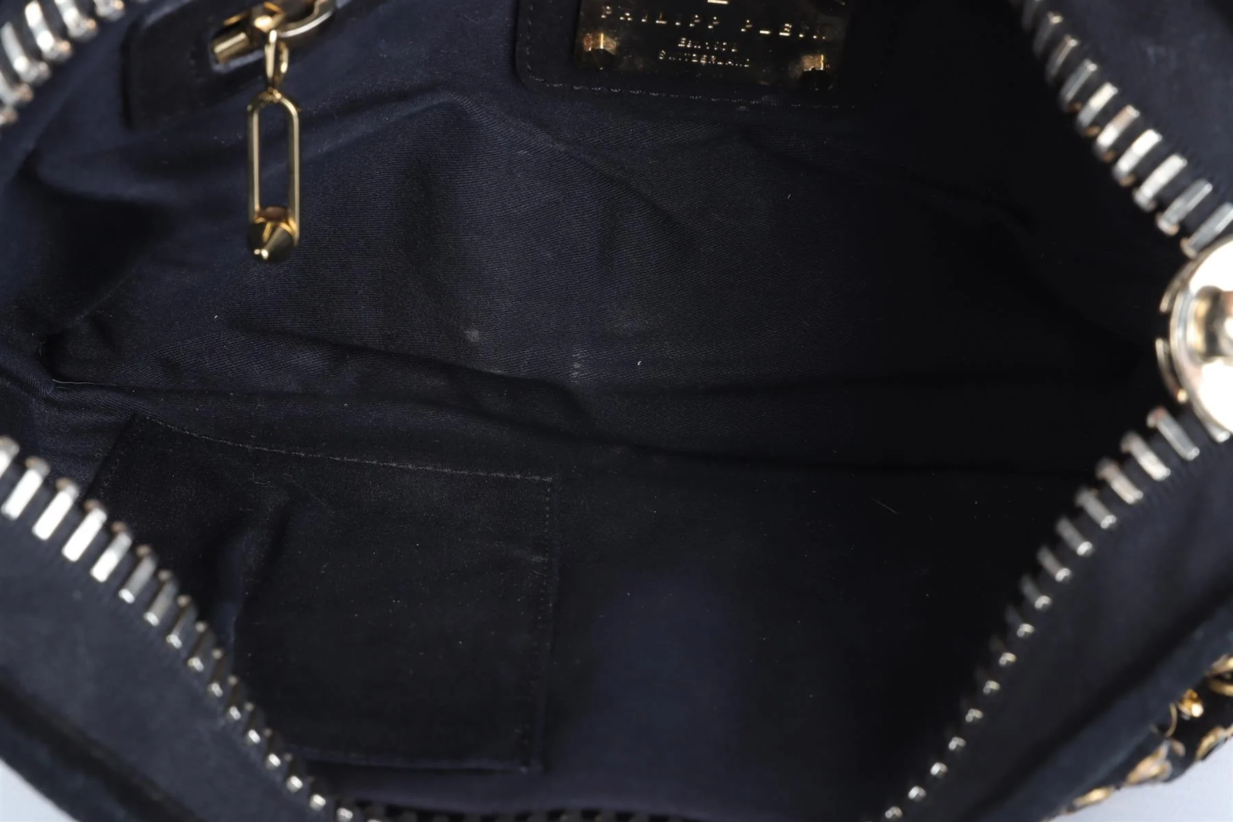PHILIPP PLEIN BLACK SUEDE CLUTCH - Image 9