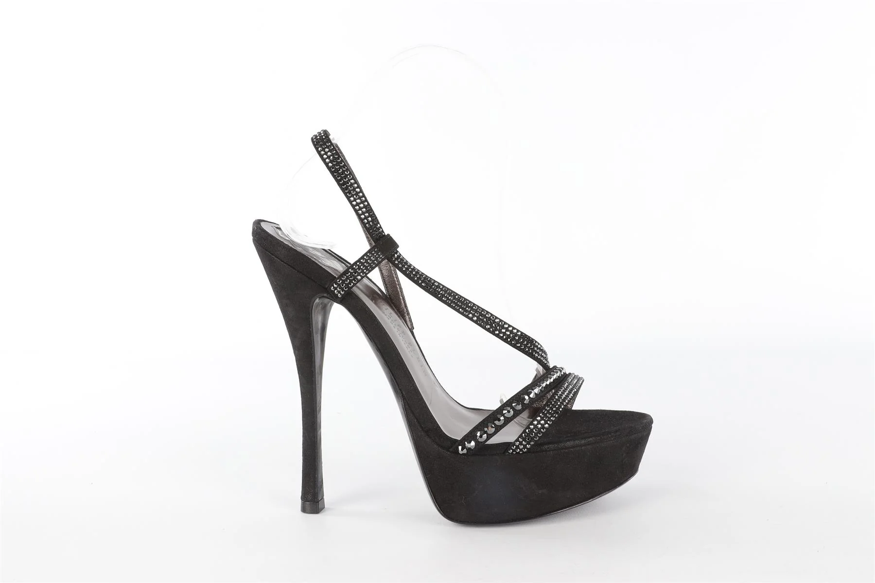 PHILIPP PLEIN BLACK SUEDE SANDALS EU 37 UK 4 US 7 - Image 2
