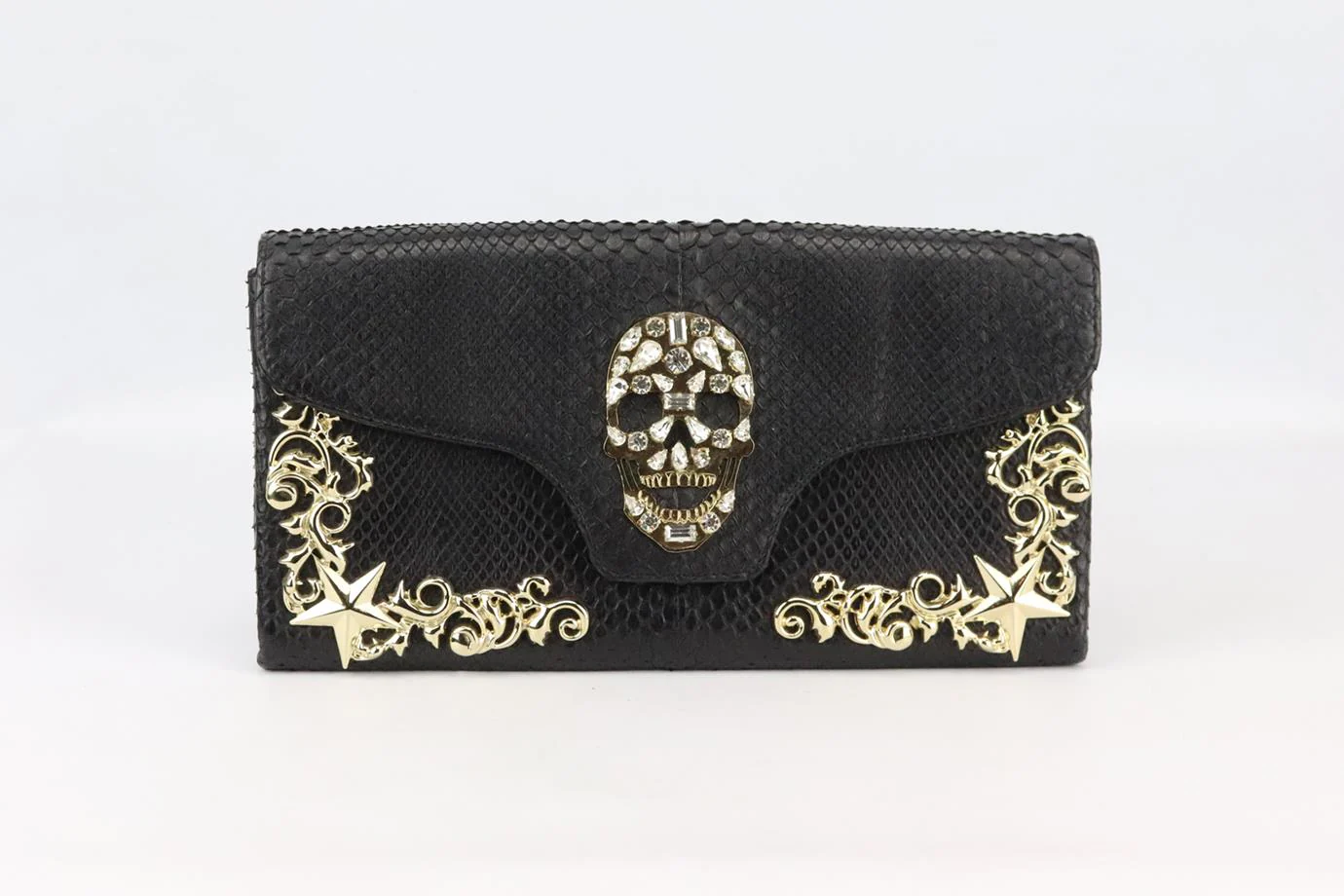 PHILIPP PLEIN EMBELLISHED PYTHON CLUTCH - Image 2