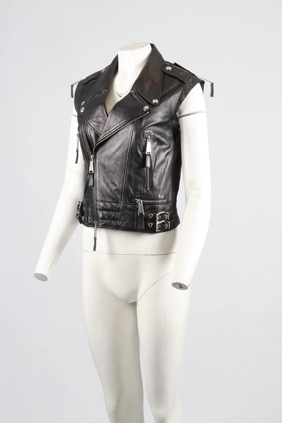 PHILIPP PLEIN LACE AND LEATHER GILET MEDIUM - Image 3