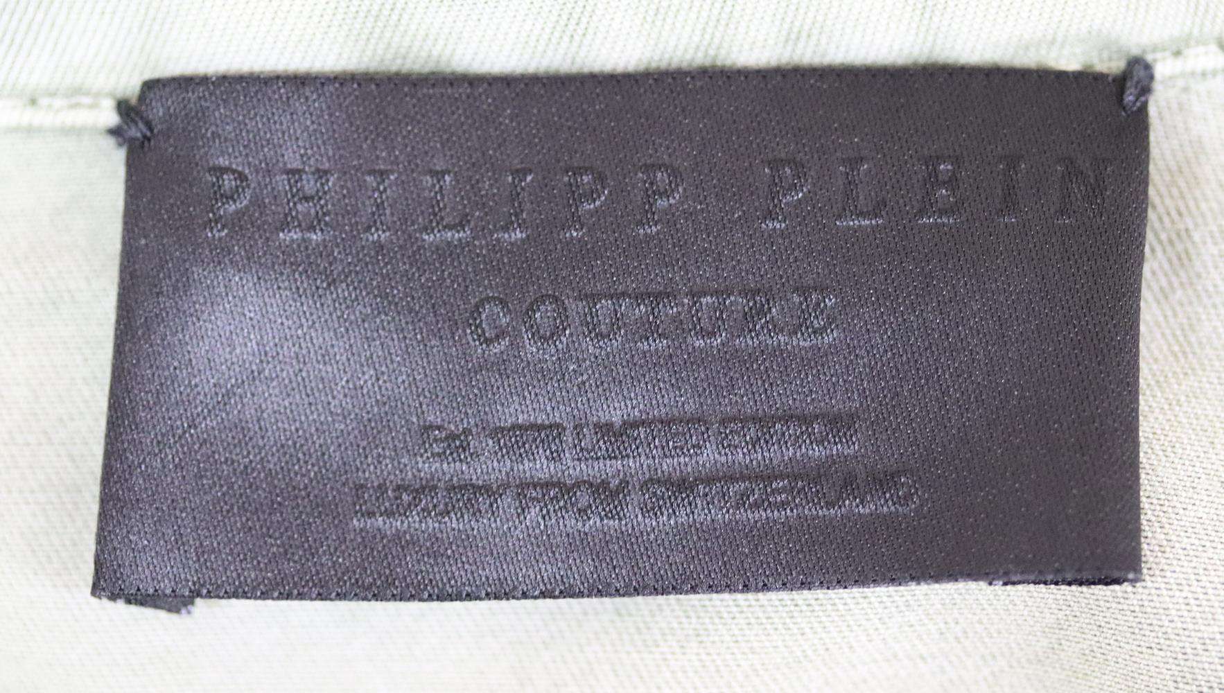 PHILIPP PLEIN PRINTED COTTON CANVAS PARKA JACKET XSMALL - Image 5