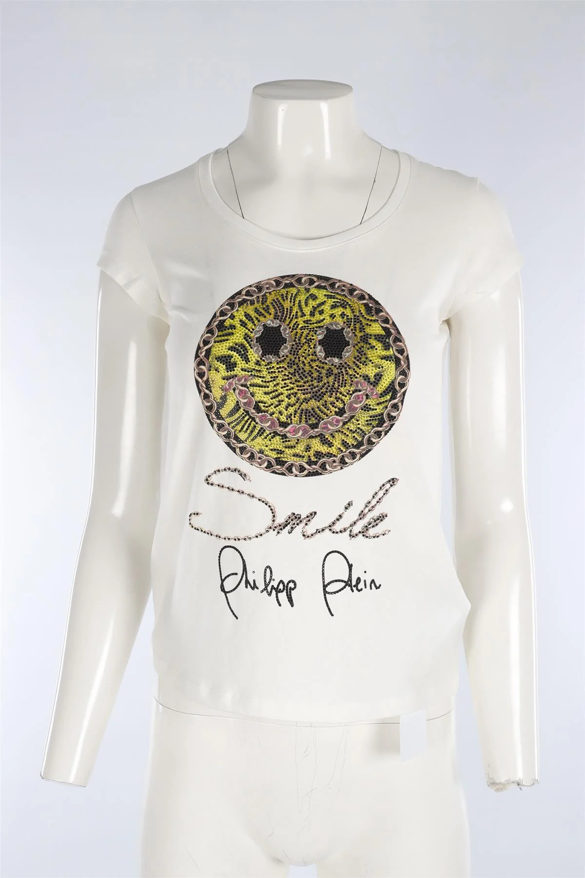 PHILIPP PLEIN WHITE COTTON TOP XSMALL - Image 2
