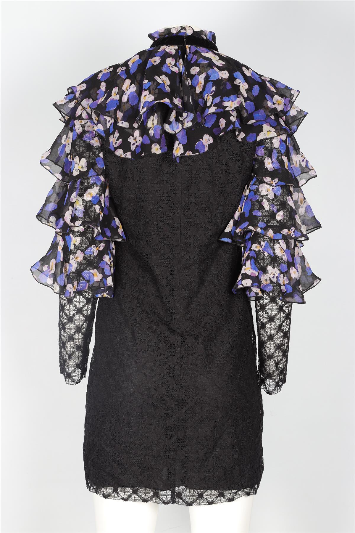 PHILOSOPHY DI LORENZO SERAFINI BLACK COTTON MINI DRESS IT 42 UK 10 - Image 4