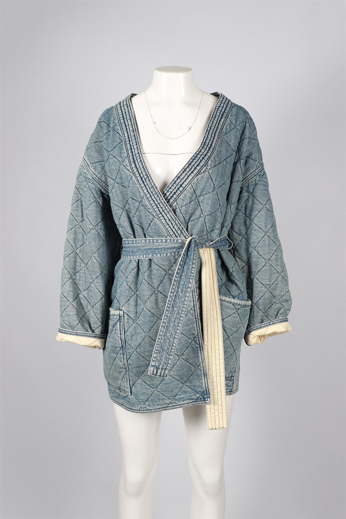 PHILOSOPHY DI LORENZO SERAFINI BLUE DENIM JACKET IT 42 UK 10 - Image 2