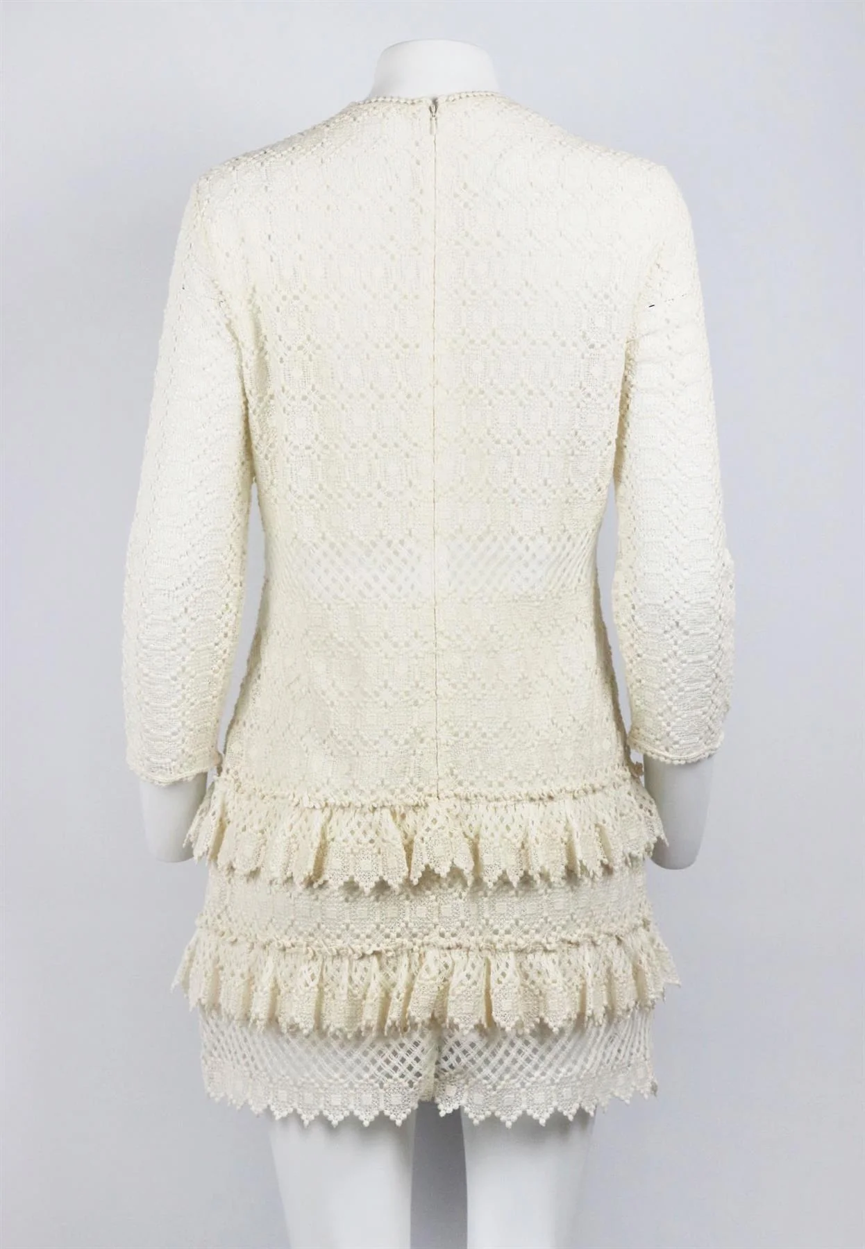 PHILOSOPHY DI LORENZO SERAFINI CROCHETED LACE MINI DRESS IT 46 UK 14 - Image 4