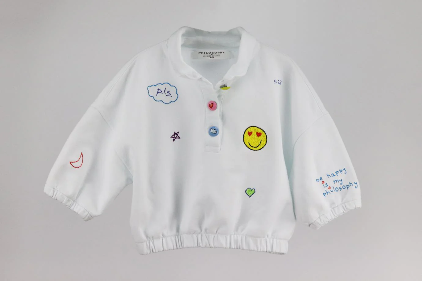 PHILOSOPHY DI LORENZO SERAFINI KIDS GIRLS COTTON TOP 8 YEARS - Image 2