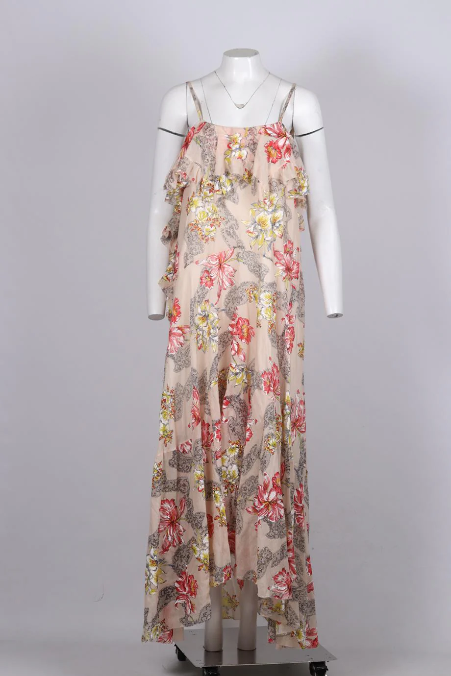 PHILOSOPHY DI LORENZO SERAPFINI FLORAL PRINT COTTON BLEND MAXI DRESS US 4 UK 8 - Image 2