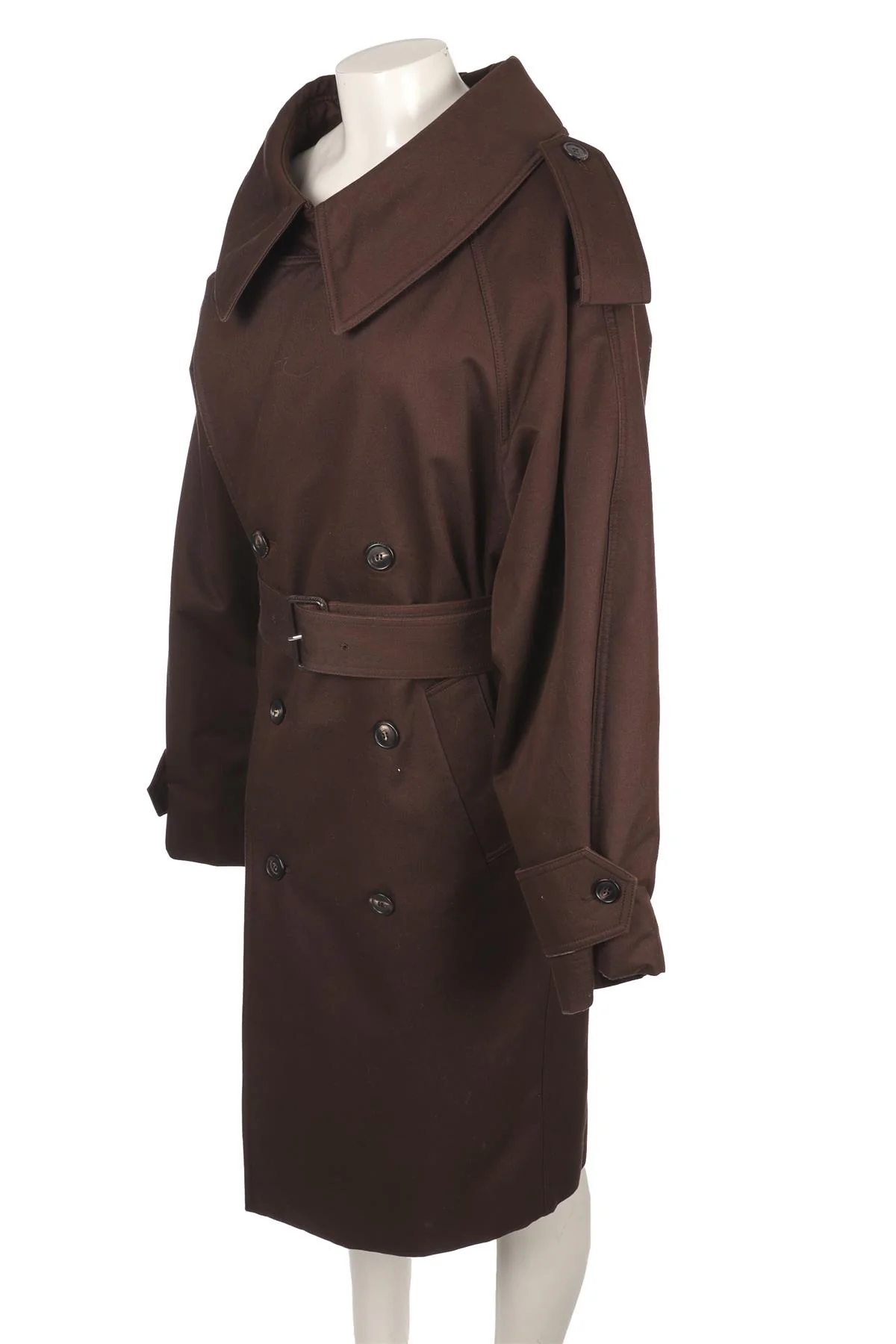 PHOEBE PHILO BROWN COTTON TRENCH COAT FR 36 UK 8 - Image 3