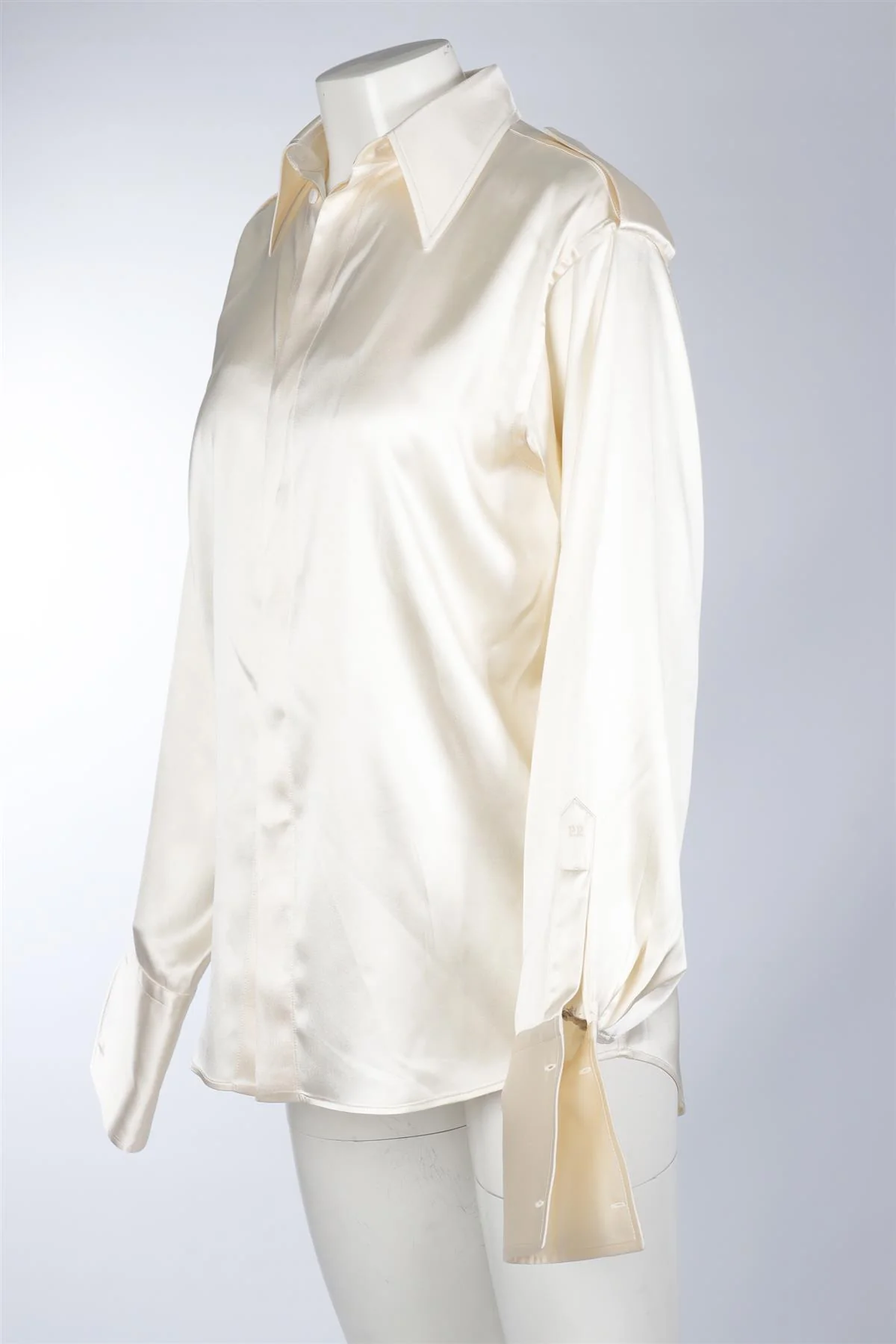 PHOEBE PHILO CREAM SILK SHIRT FR 34 UK 6 - Image 3