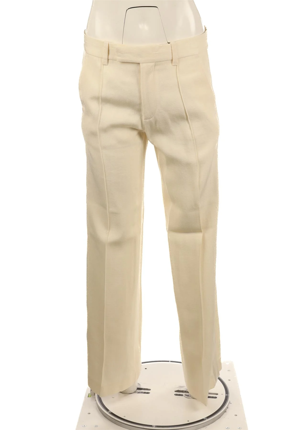 PHOEBE PHILO CREAM SILK WIDE LEG PANTS FR 36 UK 8 - Image 2