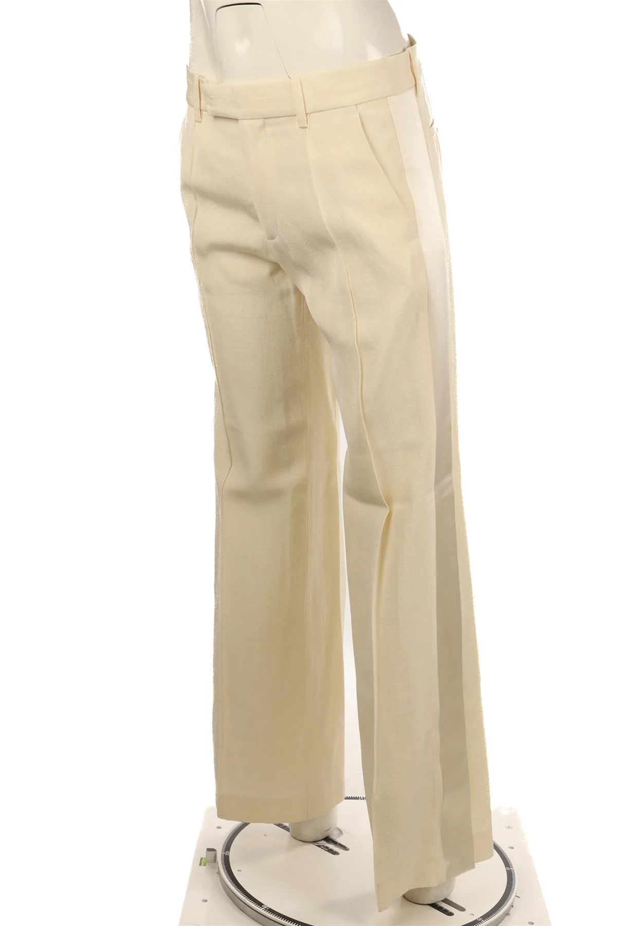 PHOEBE PHILO CREAM SILK WIDE LEG PANTS FR 36 UK 8 - Image 3