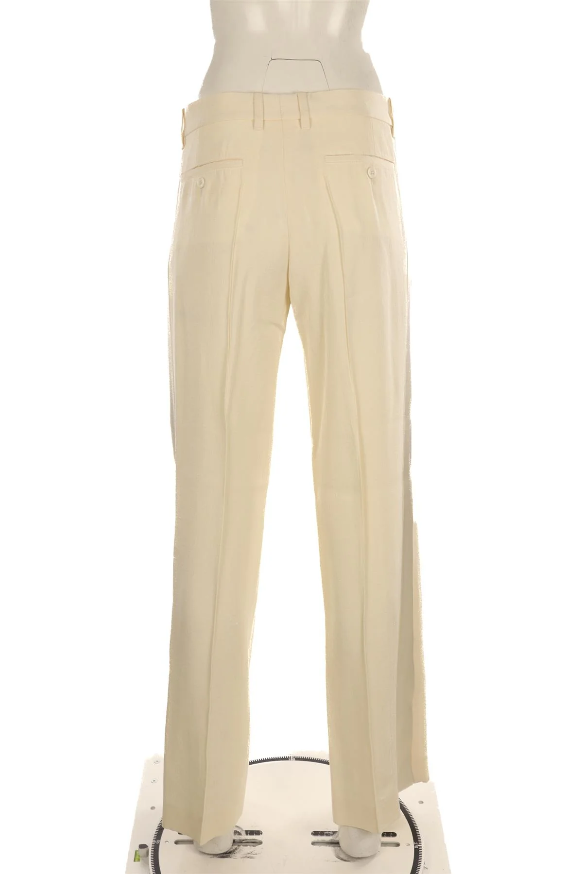 PHOEBE PHILO CREAM SILK WIDE LEG PANTS FR 36 UK 8 - Image 4