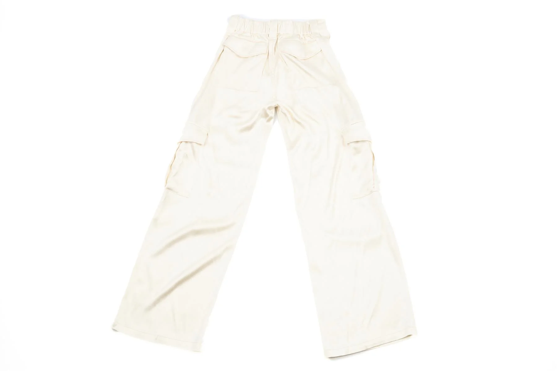 PHOEBE PHILO IVORY SILK STRAIGHT LEG PANTS FR 34 UK 6 - Image 4