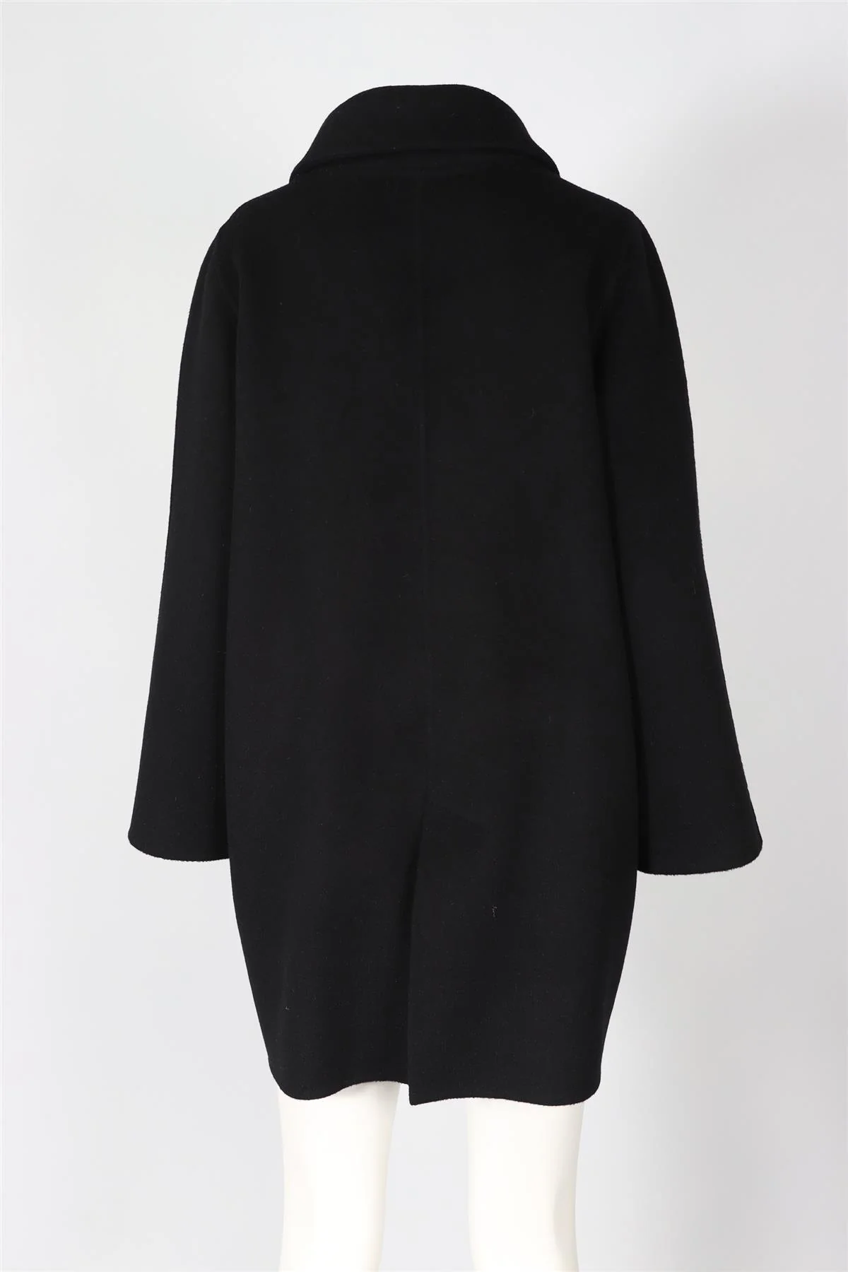 PIACENZA BLACK WOOL BLEND COAT IT 44 UK 12 - Image 4