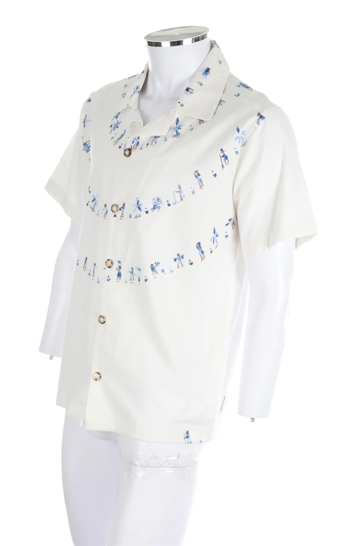 PIKOL WHITE MENS COTTON SHIRT SMALL - Image 3