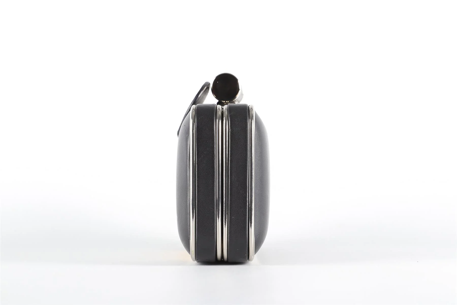 PINKO BLACK LEATHER CLUTCH - Image 5