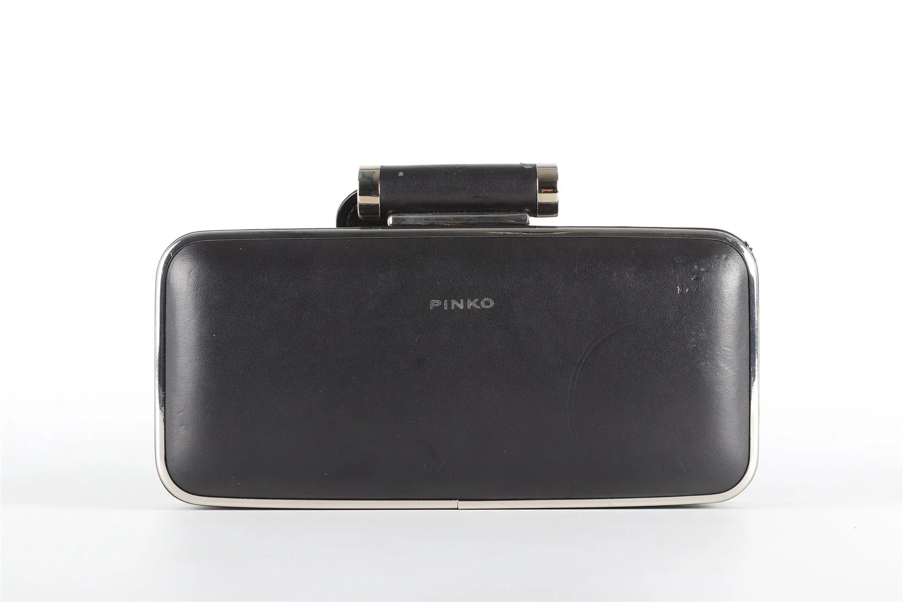 PINKO BLACK LEATHER CLUTCH - Image 6