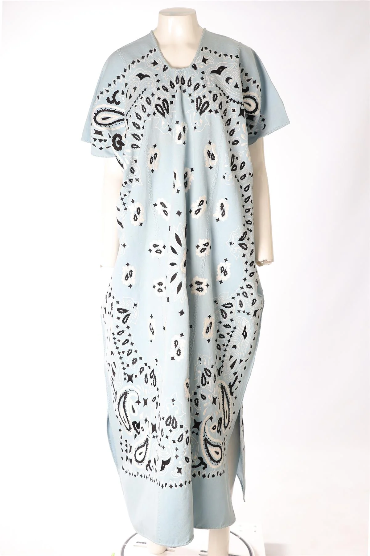 PIPPA HOLT BLUE WOVEN KAFTAN ONE SIZE - Image 2