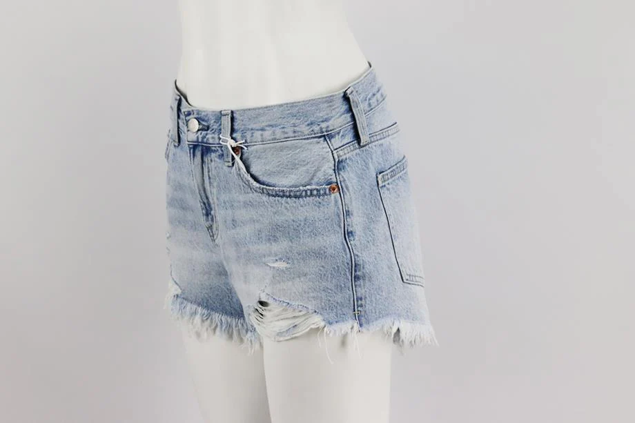 PISTOLA DISTRESSED DENIM SHORTS W 27 UK 8/10 - Image 3