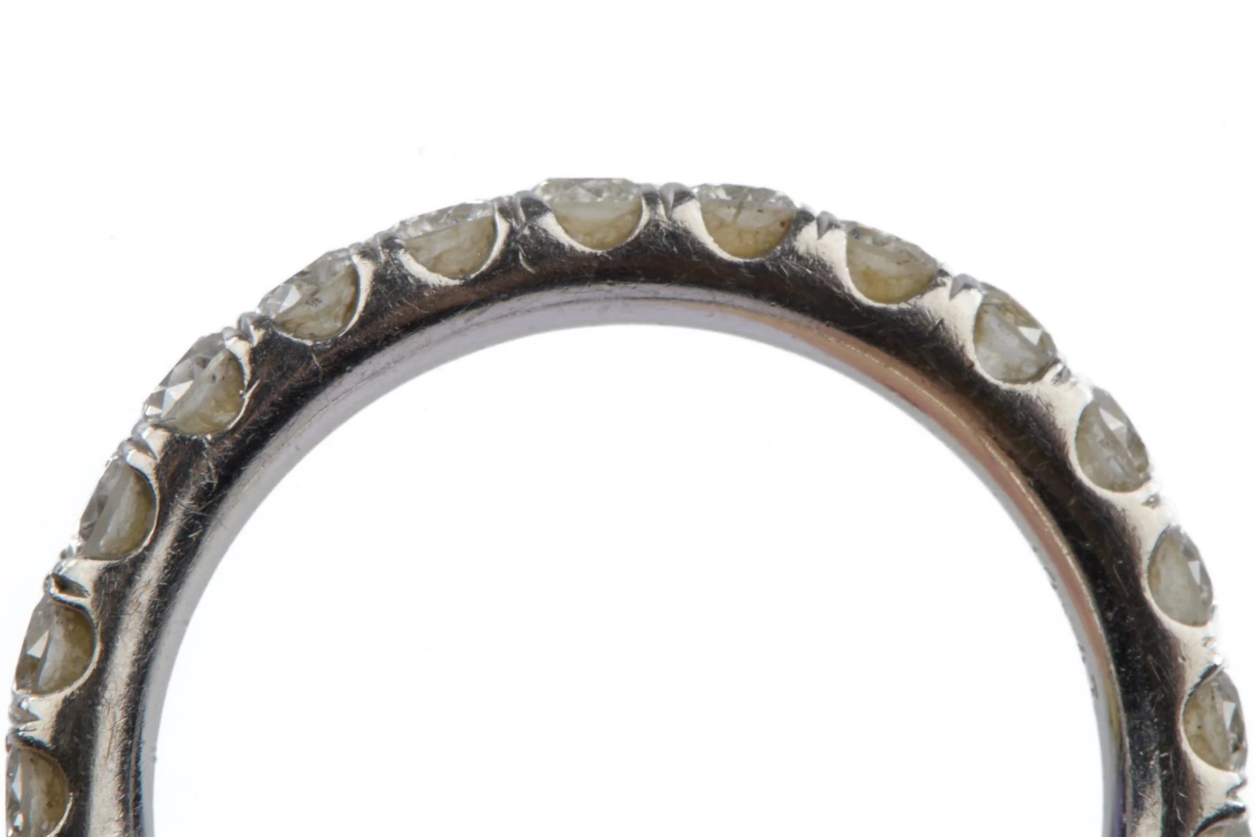 PLATINUM 1.25CTS DIAMOND ETERNITY RING SIZE J - Image 6