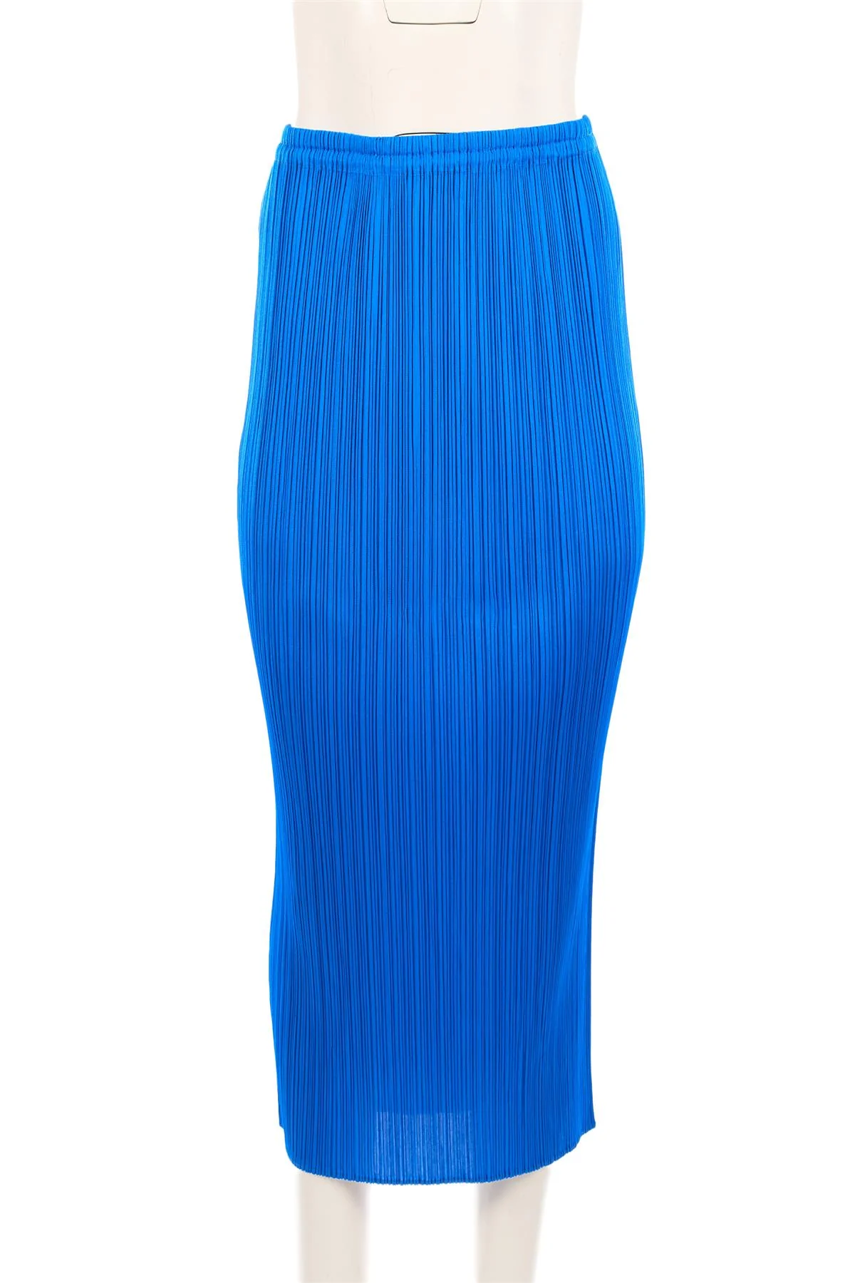 PLEATS PLEASE ISSEY MIYAKE BLUE MIDI SKIRT UK 12 - Image 2