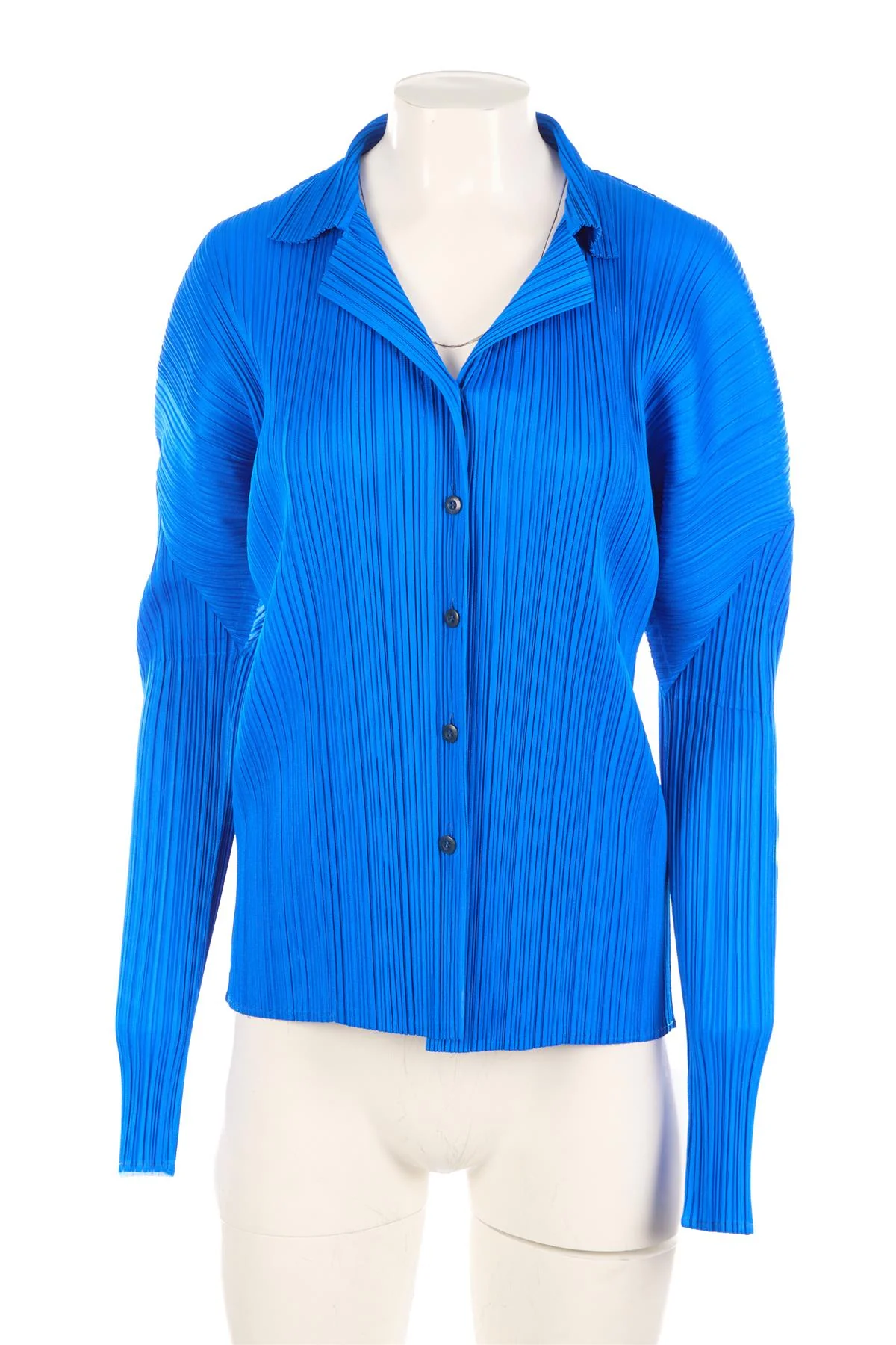 PLEATS PLEASE ISSEY MIYAKE BLUE SHIRT UK 16 - Image 2