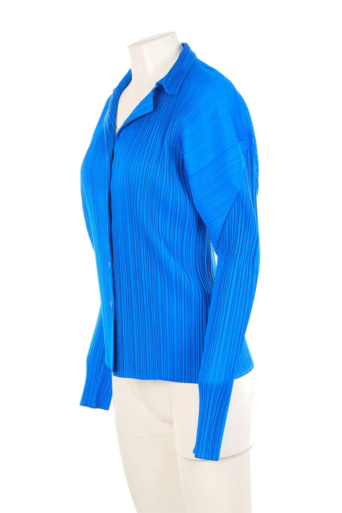 PLEATS PLEASE ISSEY MIYAKE BLUE SHIRT UK 16 - Image 3