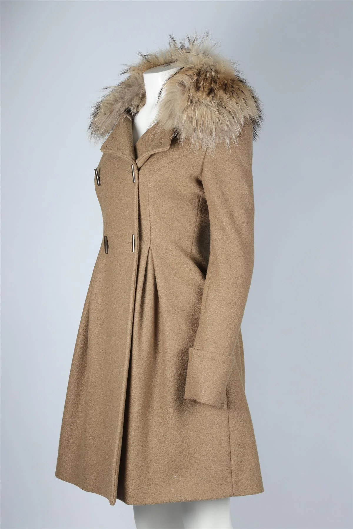 PLEIN SUD BROWN WOOL COAT FR 38 UK 10 - Image 3